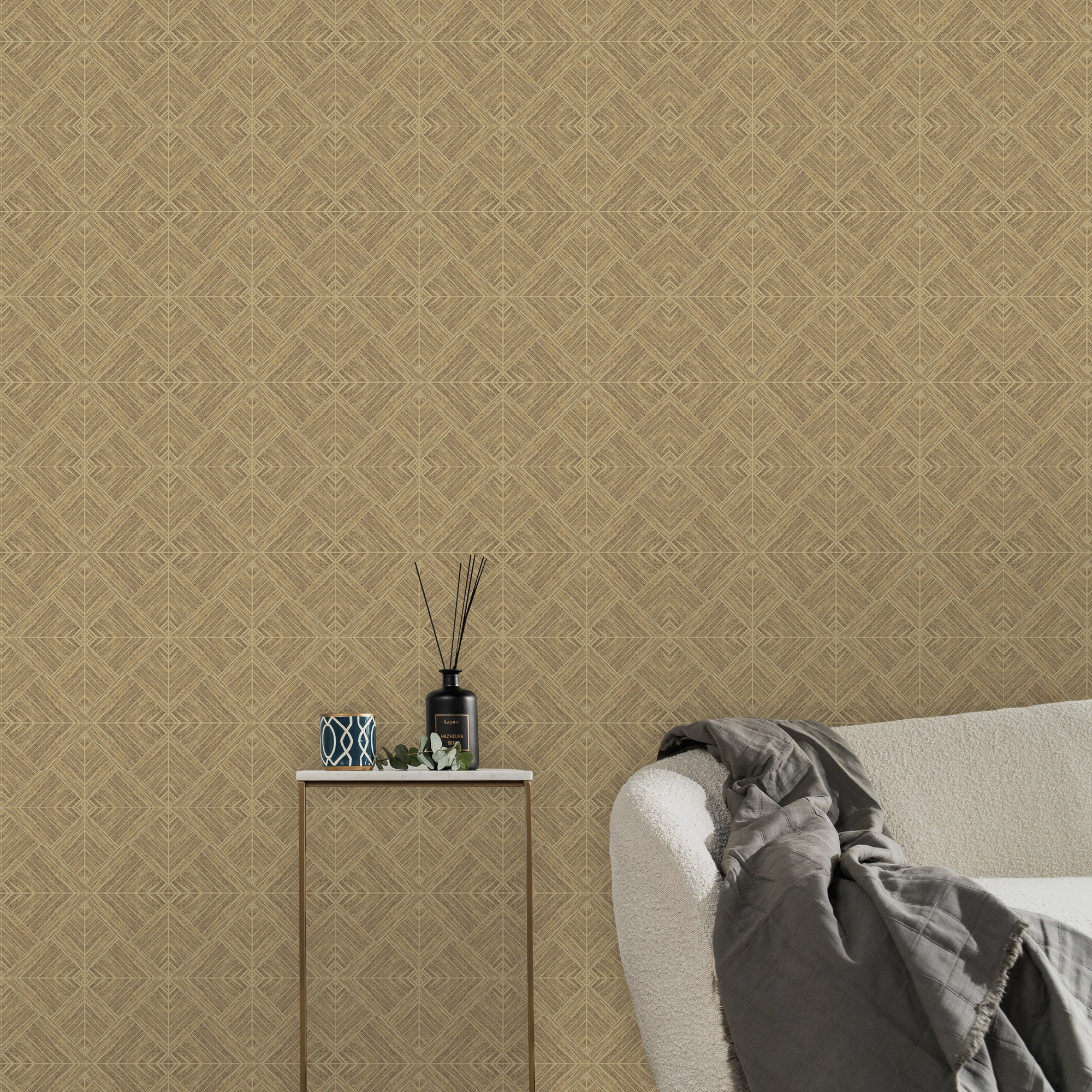 kayori Vliestapete »Kyushu« kariert glatt 10mx52cm (ca. 5m2)