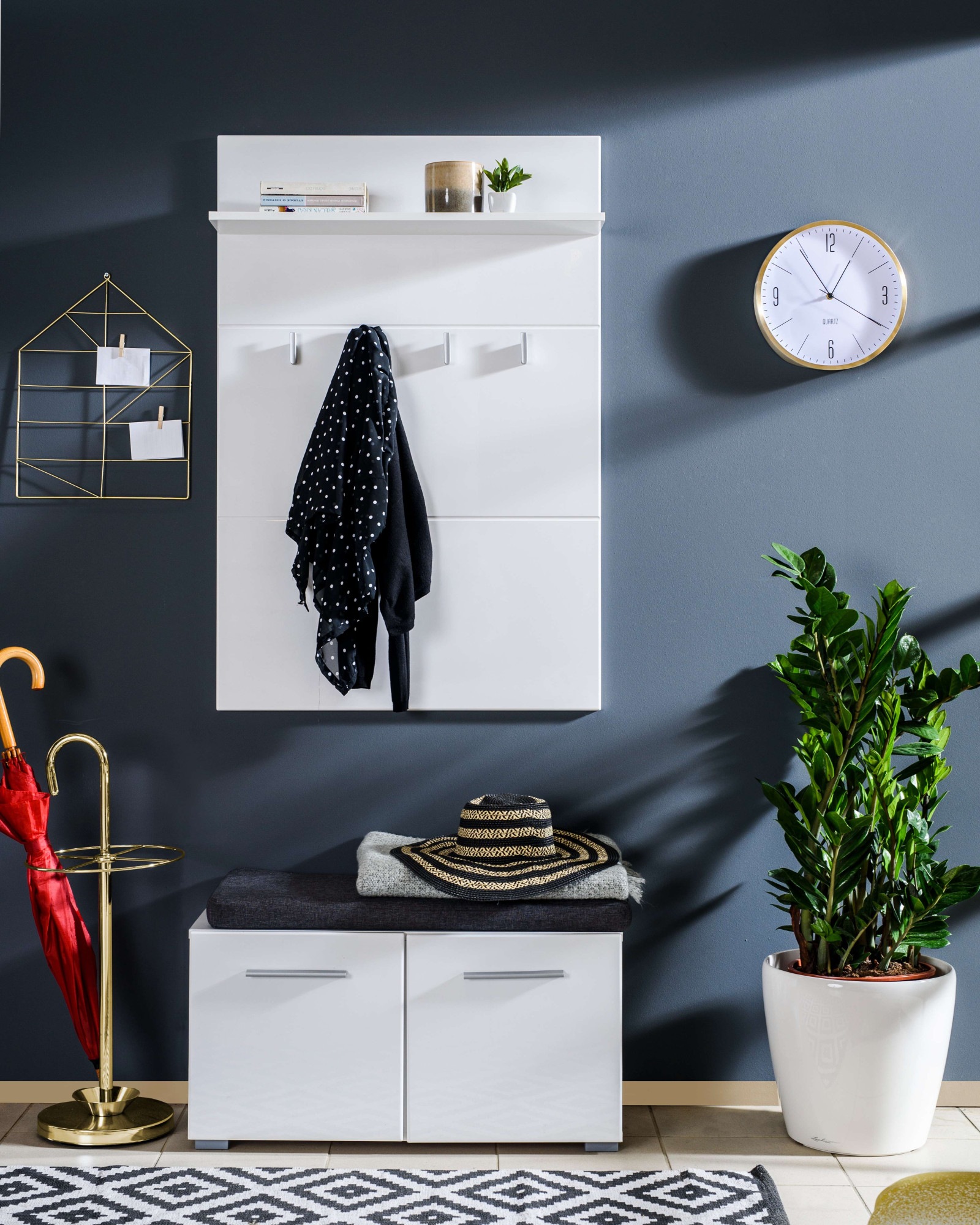 Home affaire Garderobenpaneel "Beny, Wandregal Wandpaneel, Wandgarderobe pr günstig online kaufen