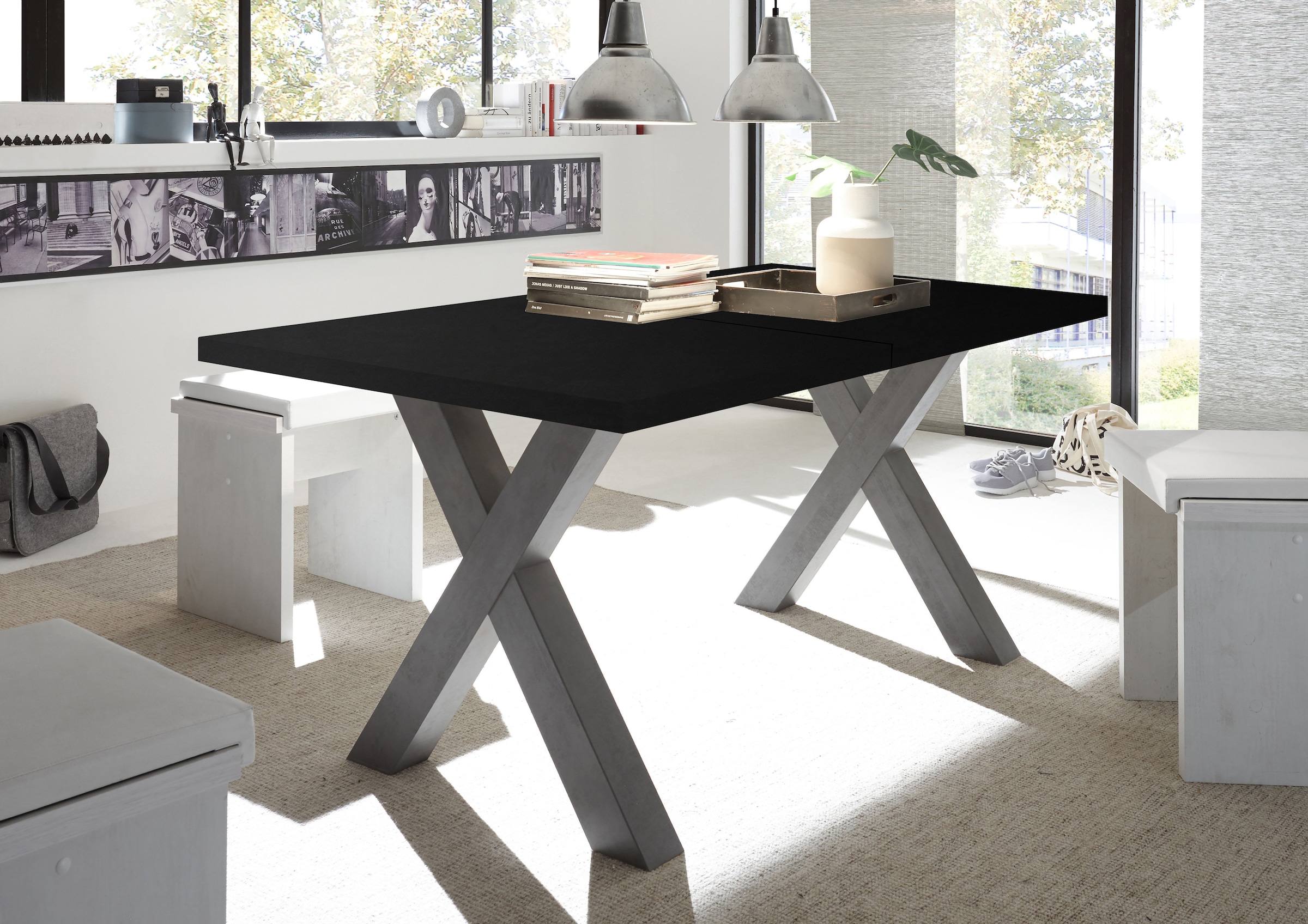 Mäusbacher Esstisch »Mister TOPSELLER!«, (OTTOs Choice), mit Auszug (160-210 cm), Gestell in X-Form