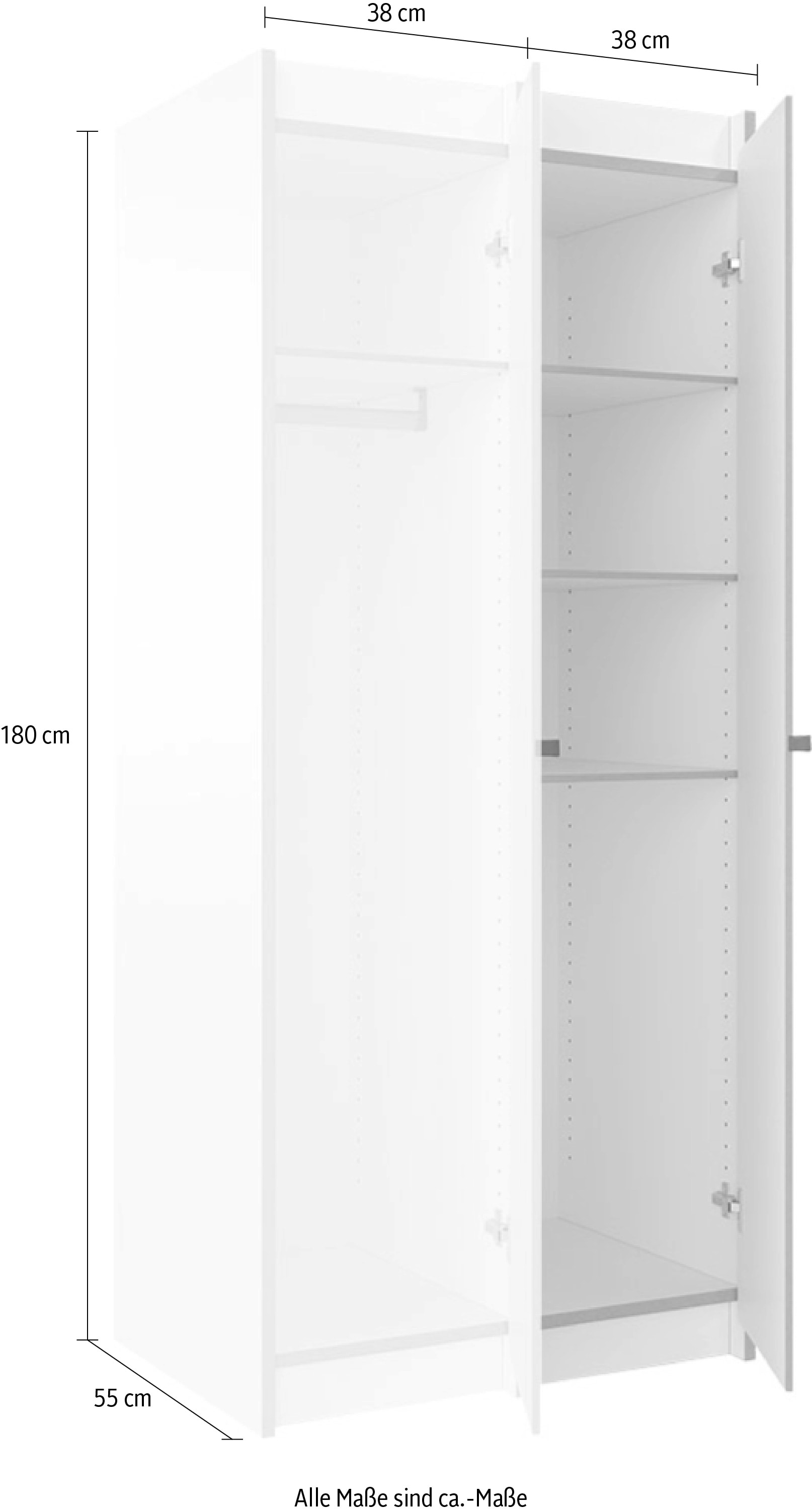 Tojo Mehrzweckschrank »steh«, als Grund- und Anbaumodul für individuelle Erweiterungen