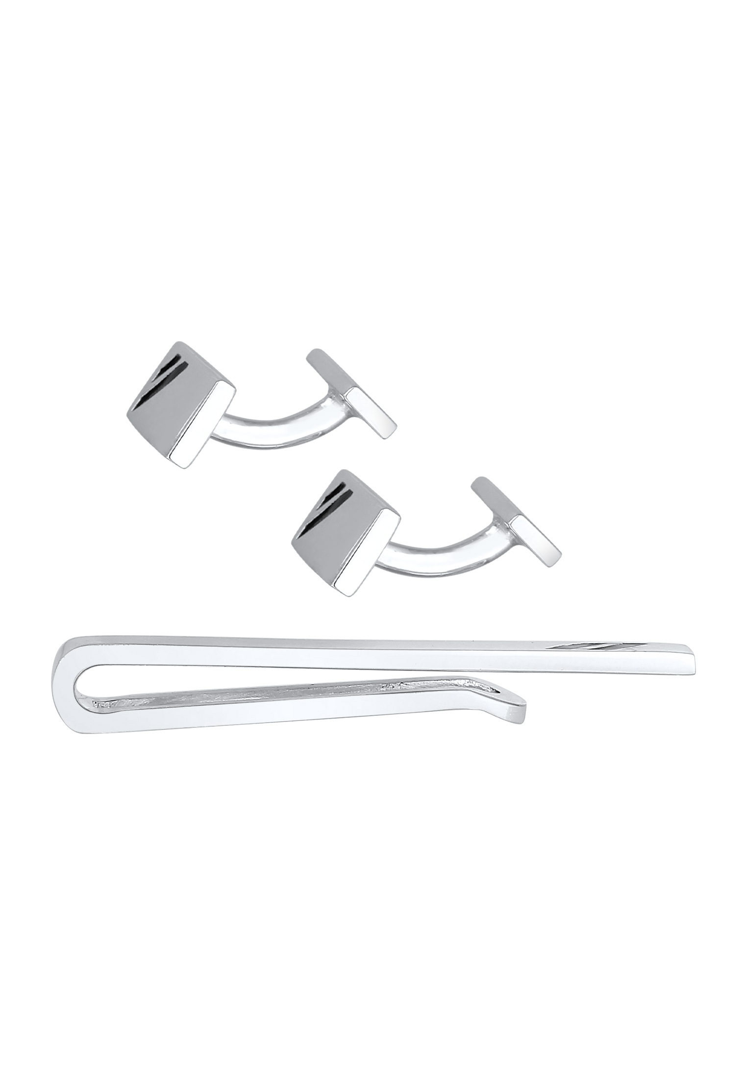 Kuzzoi Krawattennadel Set »Manschettenknöpfe Set Elegant 925 Silber«