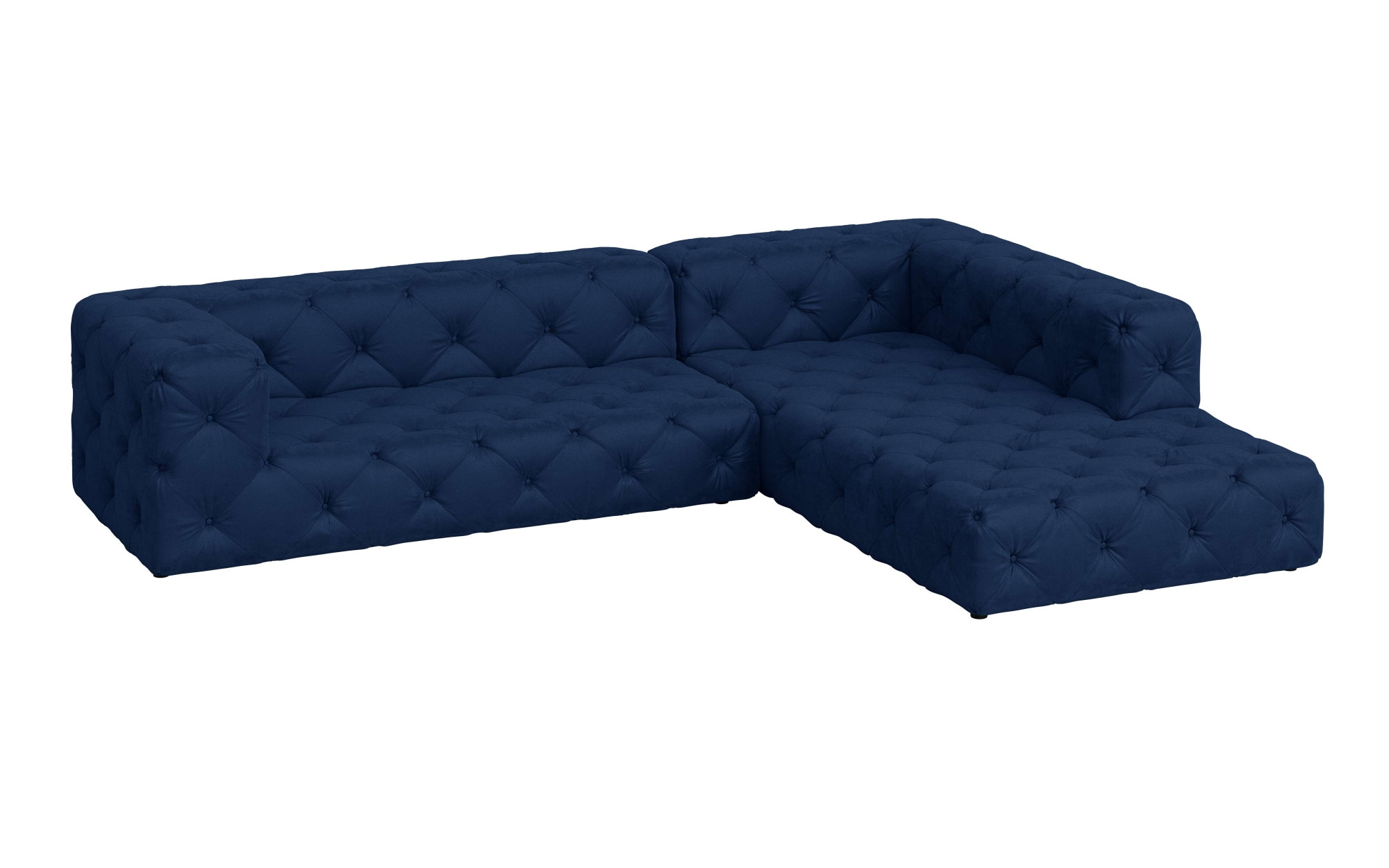 Places of Style Ecksofa »FOLLINA«, L-Form, mit klassischer Chesterfield-Knopfheftung