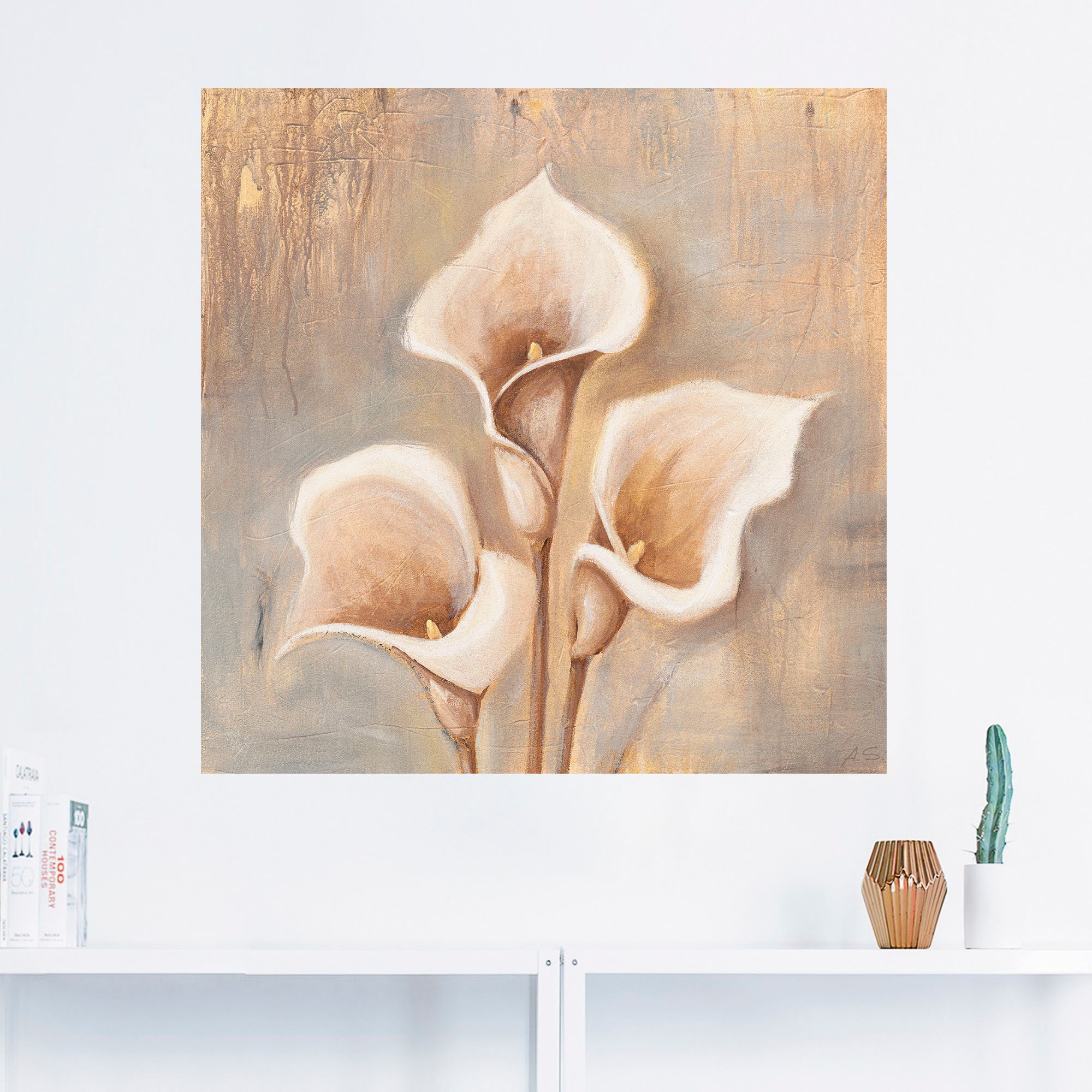 Artland Wandbild "Antike Blüten", Blumen, (1 St.), als Alubild, Outdoorbild günstig online kaufen