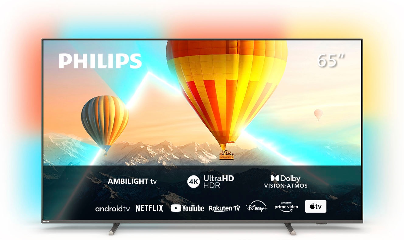Philips LED-Fernseher »65PUS8107/12«, 164 cm/65 Zoll, 4K Ultra HD, Android  TV-Smart-TV, Ambilight (3-seitig), HDR10+ | BAUR
