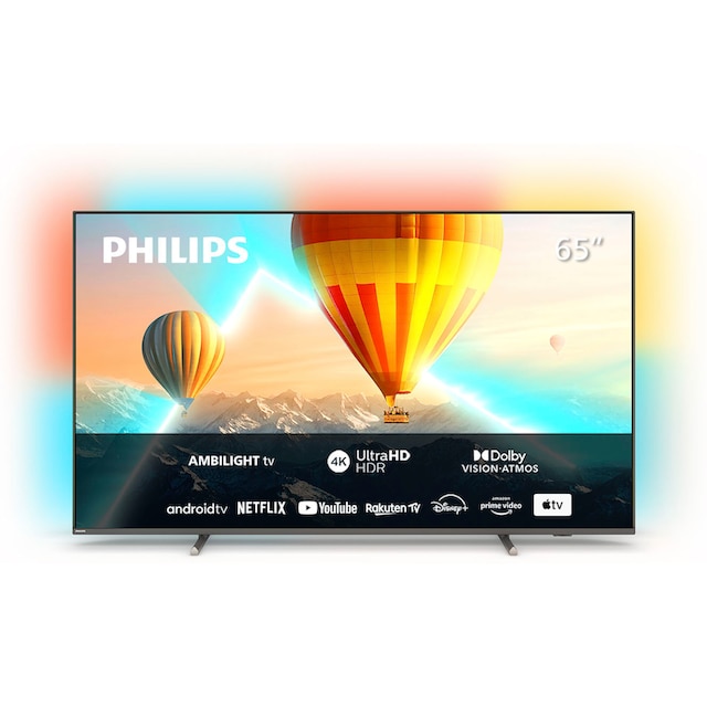 Philips LED-Fernseher »65PUS8107/12«, 164 cm/65 Zoll, 4K Ultra HD, Android  TV-Smart-TV, Ambilight (3-seitig), HDR10+ | BAUR