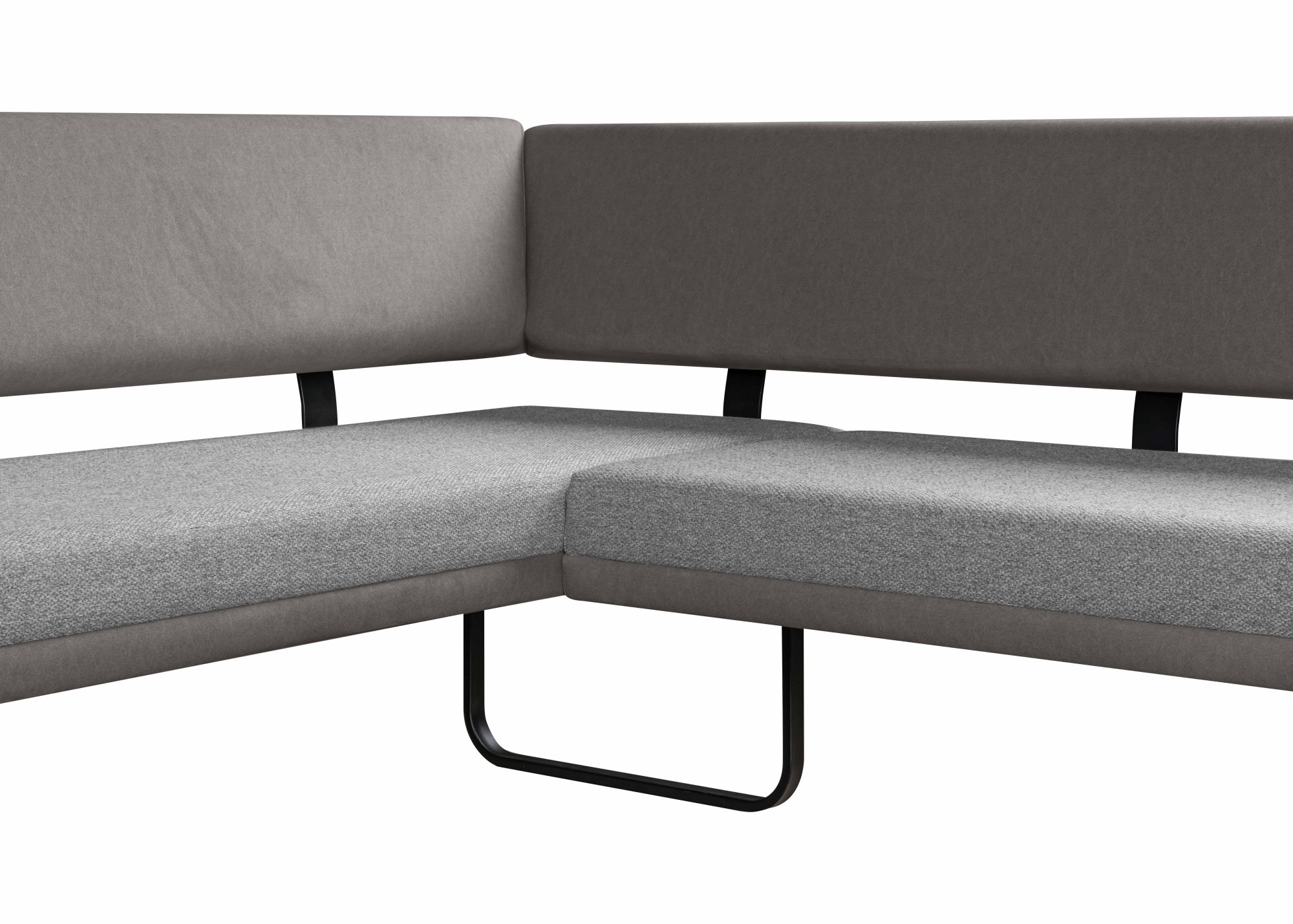OTTO home Eckbankgruppe »Gabi Essecke, Sitzgruppe, Eckbankgruppe, Küchenbankgruppe« Set, 4tlg, 4 tlg. tlg. Gestell aus matt-schwarzem Flachmetall, stabil, 2-Stoff-Design