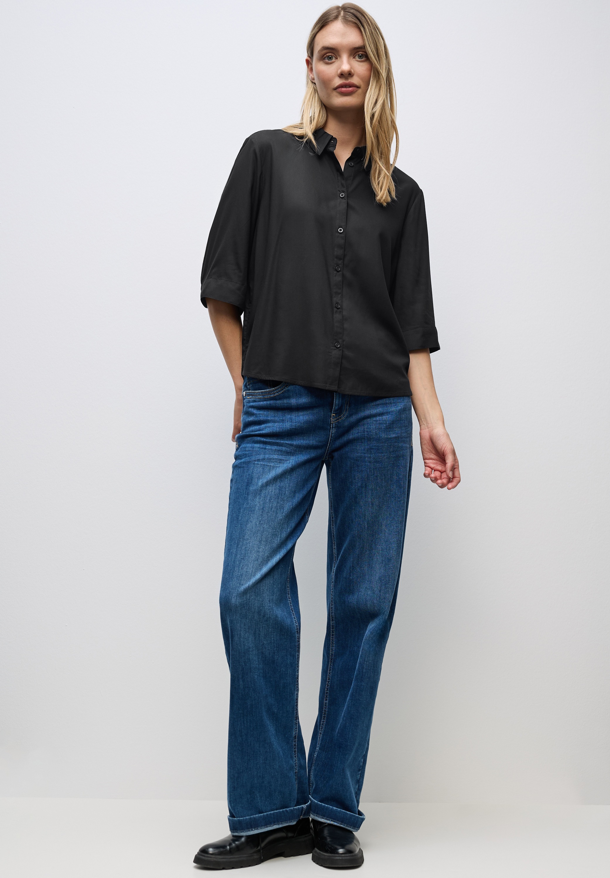 STREET ONE Hemdbluse, mit 3/4 Ärmeln