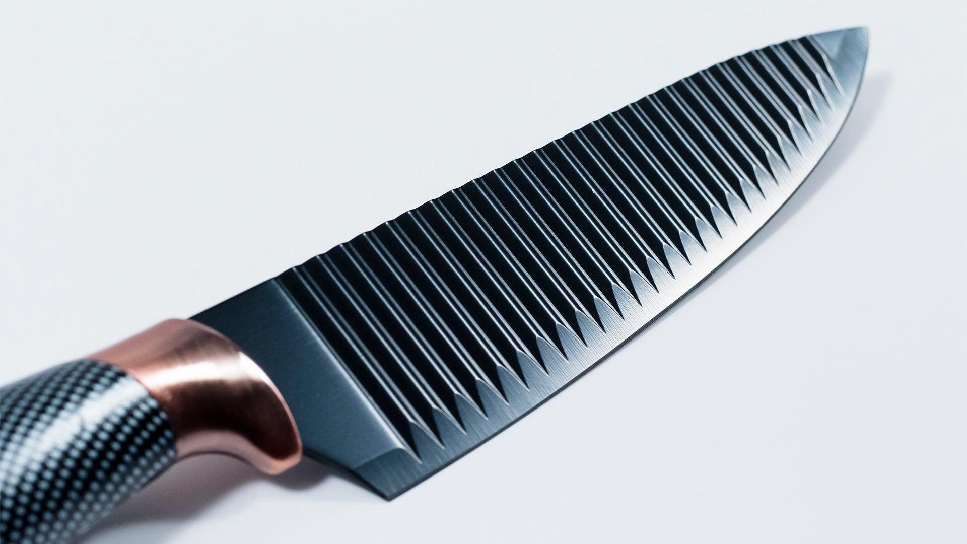 KING Messer-Set »Carbon Design«, (Set, 5 tlg.), Wellenschliff