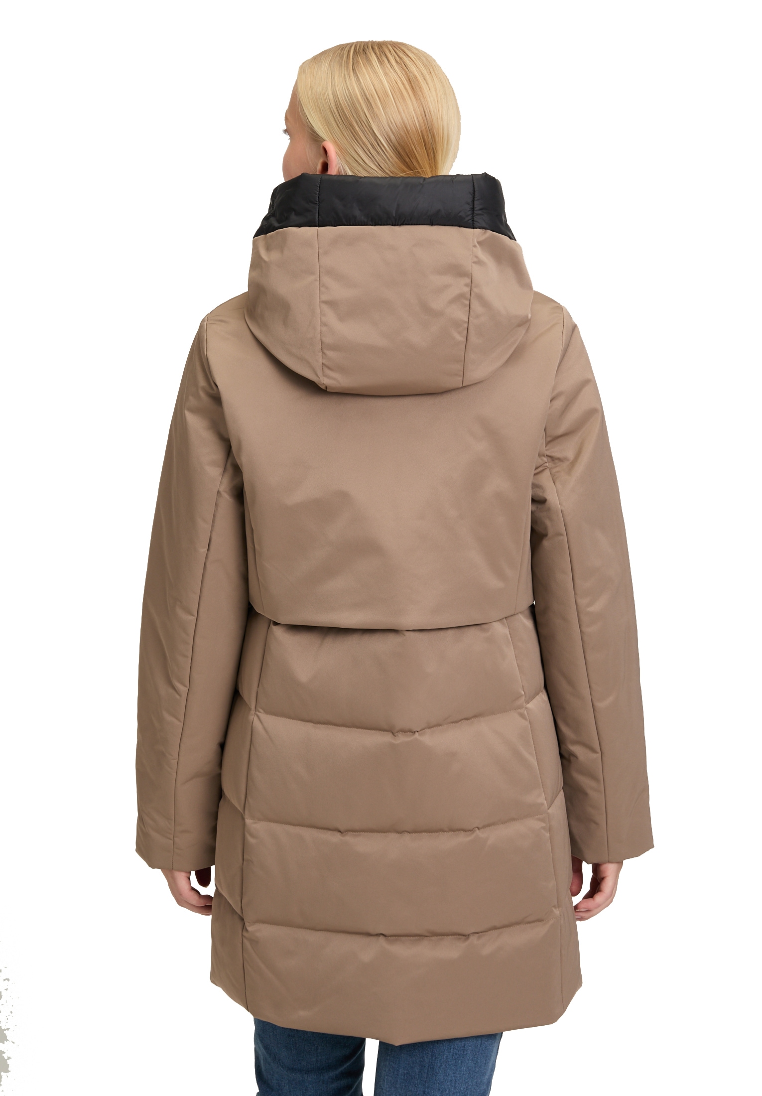 Amber & June Winterjacke »Amber & June Damen Wintermantel mit Kapuze«, mit Kapuze