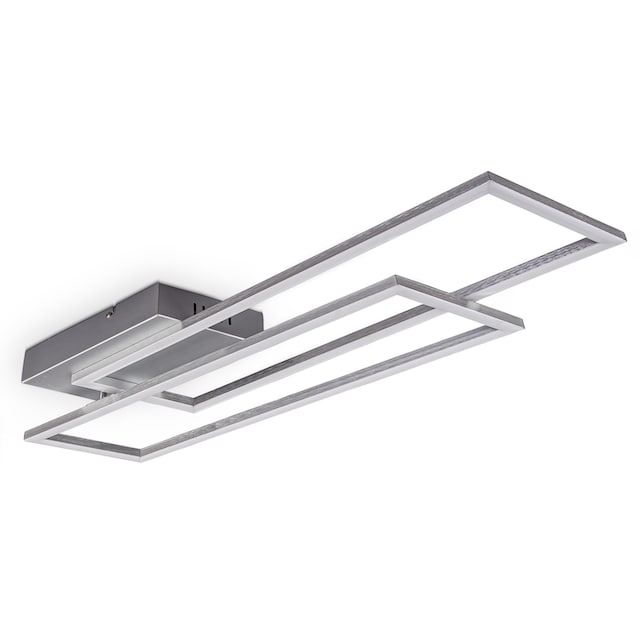 B.K.Licht LED Deckenleuchte, mit Fernbedienung, in gebürsteter Alu-Optik.  LED-Platine 40 Watt, 4.400lm (2 x LED-Modul mit je 2200lm) Farbtemperatur  einstellbar: 2700K - 5000K kaufen | BAUR