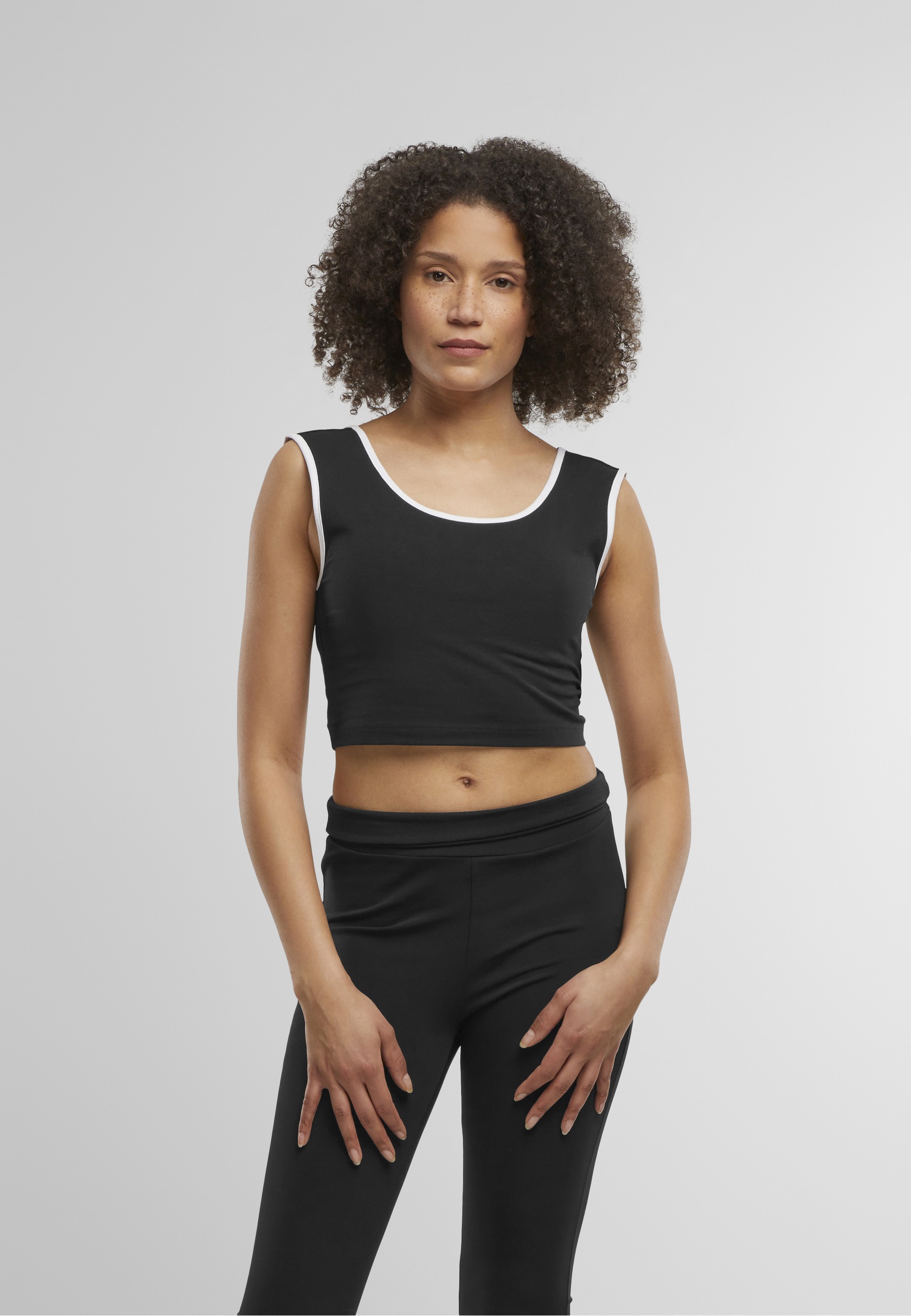 URBAN CLASSICS T-Shirt »Urban Classics Ladies Contrast Cropped Top« 1 Stk.