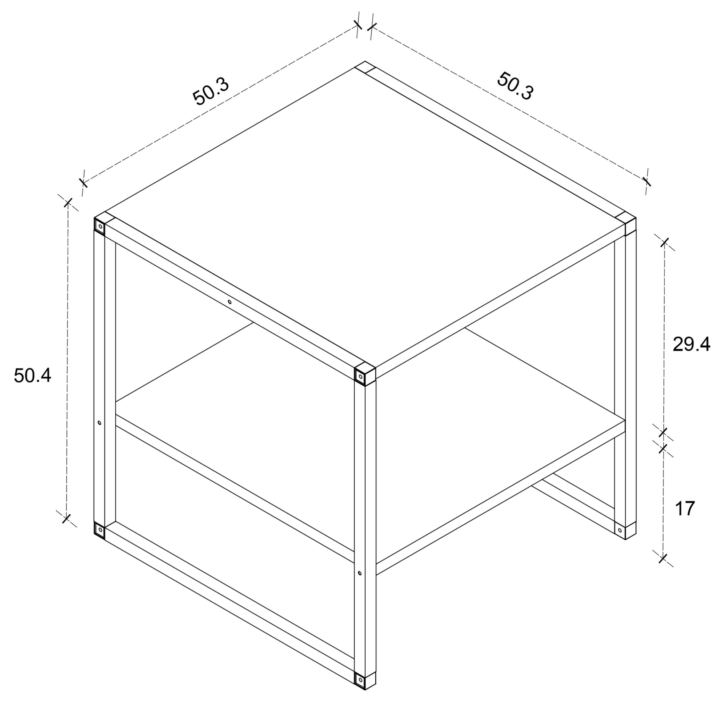 VCM Beistelltisch »Quadratischer Sofatisch Couchtisch Insasi M«