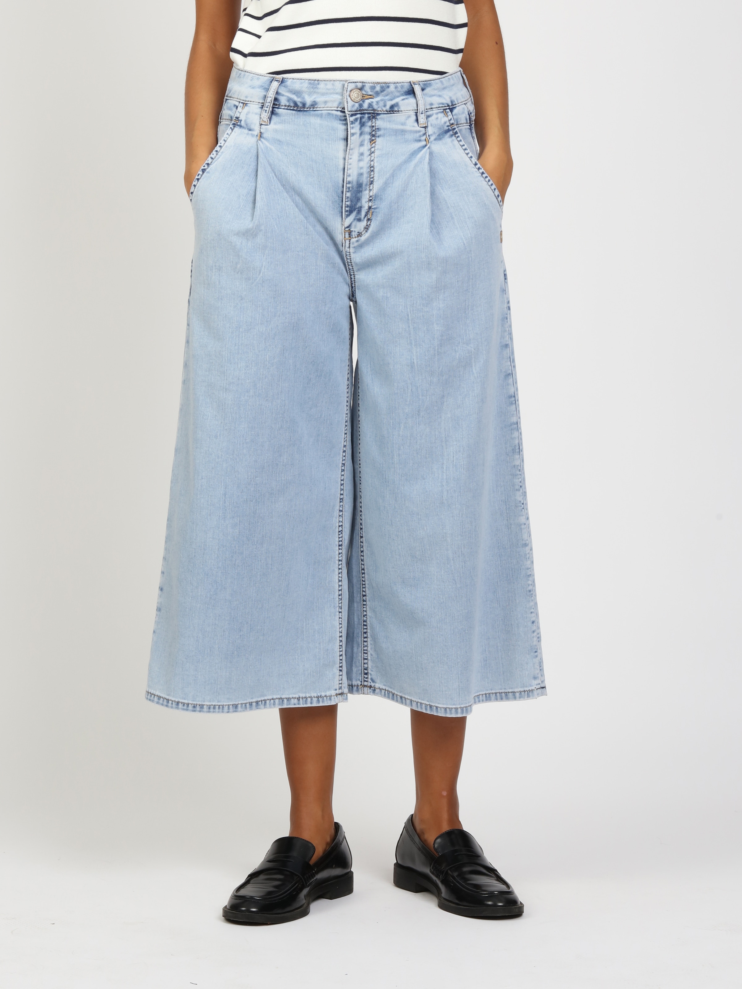 GANG 7/8-Jeans "94WANDA CULOTTE" Light Denim im Wide Fit