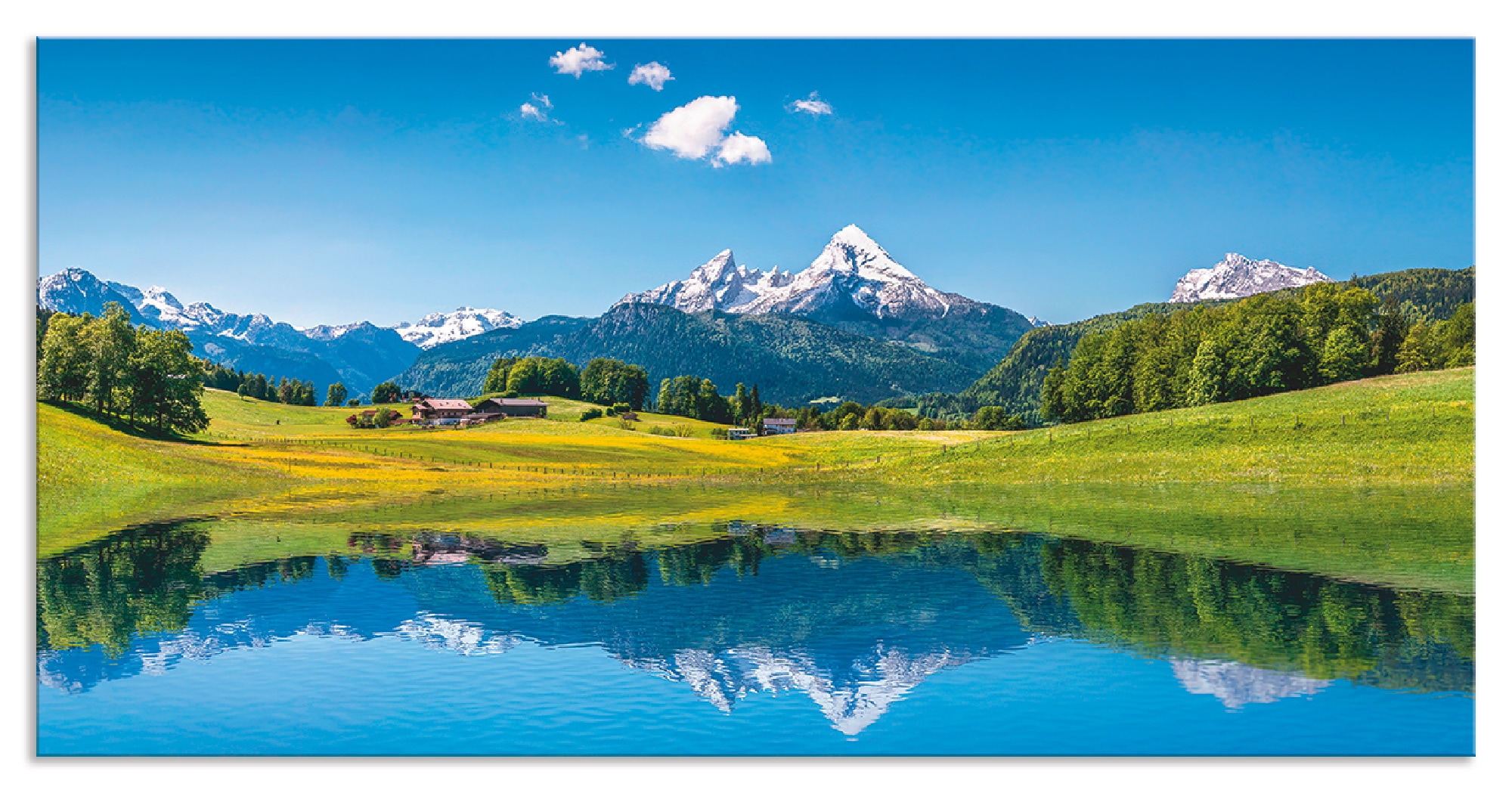 Artland Küchenrückwand "Landschaft in den Alpen", (1 tlg.), Alu Spritzschut günstig online kaufen