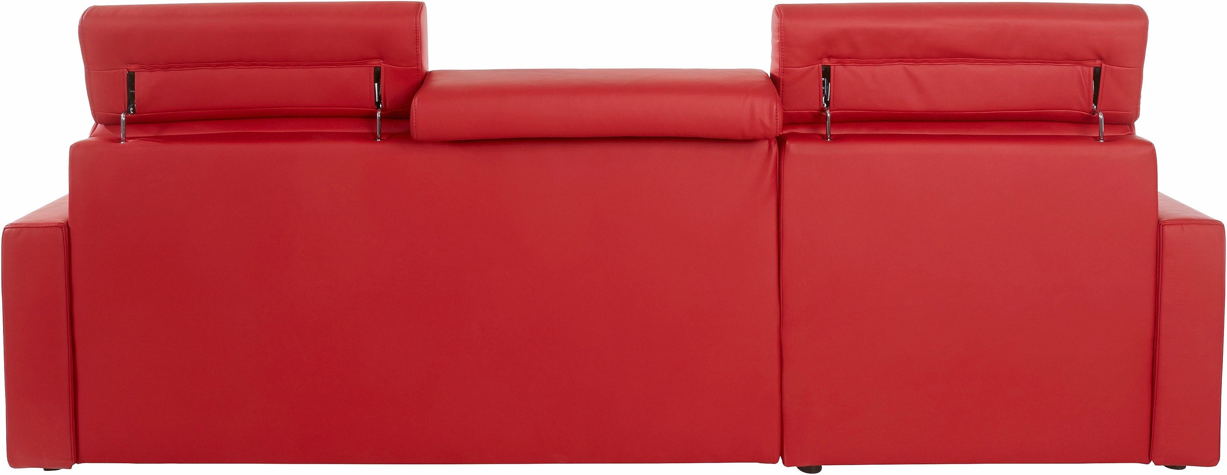 DOMO collection Ecksofa »Ava mit moderner Sitzheftung & toller Doppelnaht, komfortabel, L-Form«, mit Recamiere, inkl. Federkern, wahlweise mit Kopfteilverstellungen