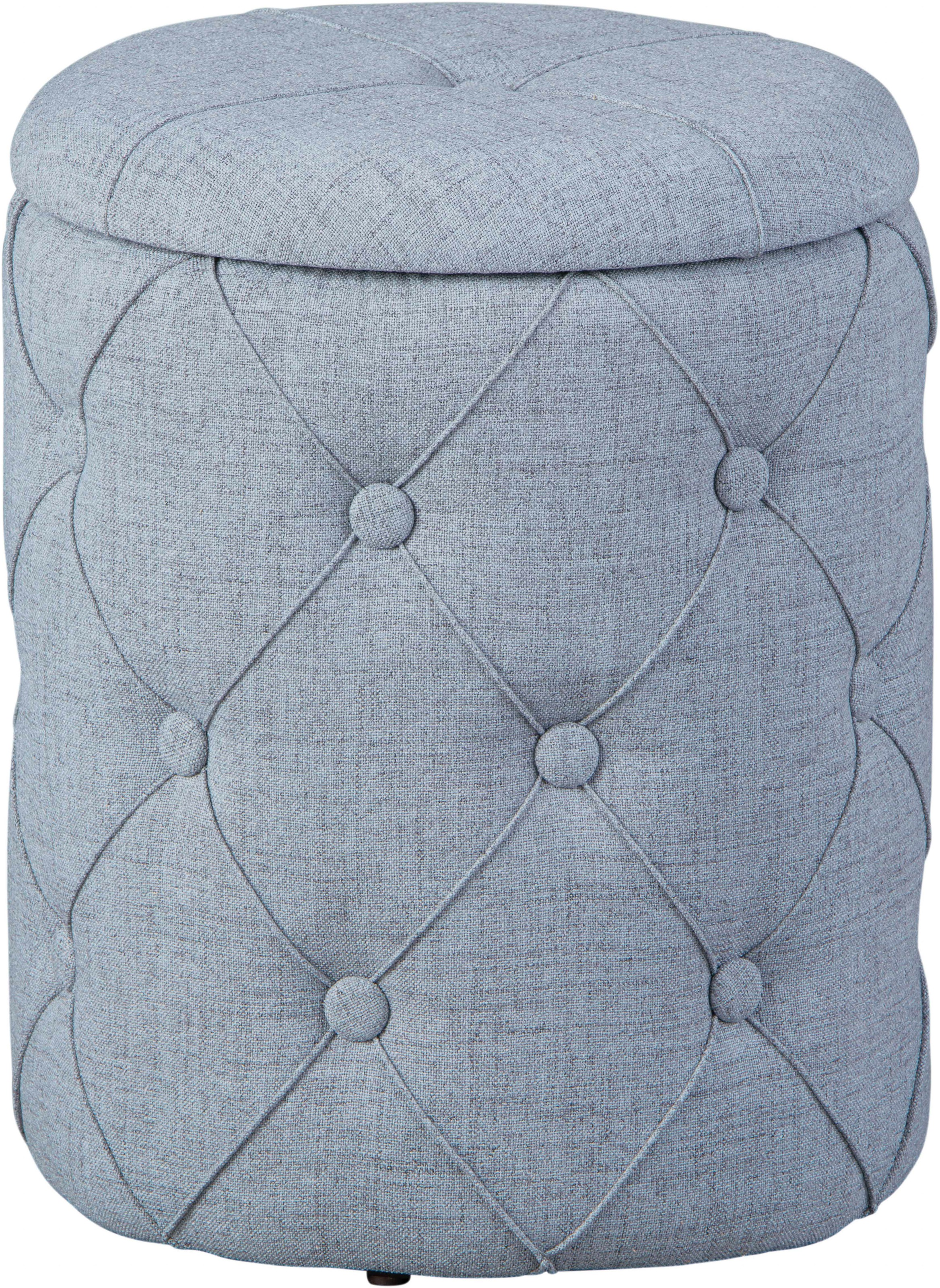 Inter Link Hocker "Yapak Stauraumhocker, Sitzhocker, Pouf, moderne Trendfarben, Gelbgrün" Mit Stauraum & abnehmbarem Deckel, 100% Polyester, BxTxH: 34x34x40 cm