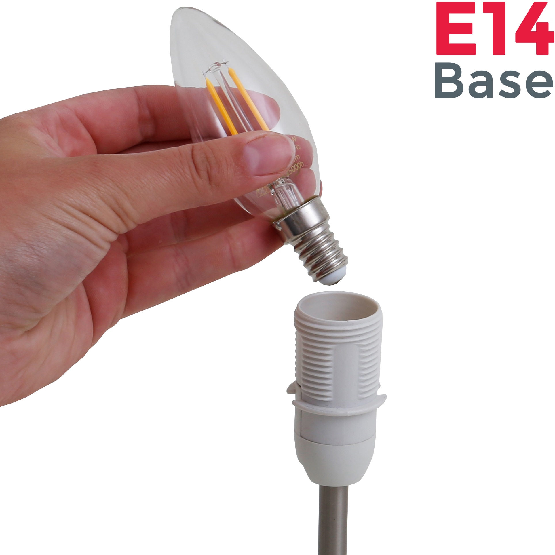 LED Schalter Nachttischlampe taupe matt-nickel Stoff 1 | E14 B.K.Licht BAUR flammig-flammig, Tischleuchte, IP20 mit