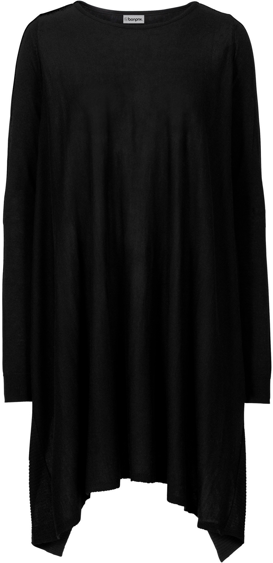 bonprix Longpullover »Long-Pullover aus Viskose-Mix« Feinstrick-Viskose-Mix, Oversized-Passform, Poncho-Look, elegant
