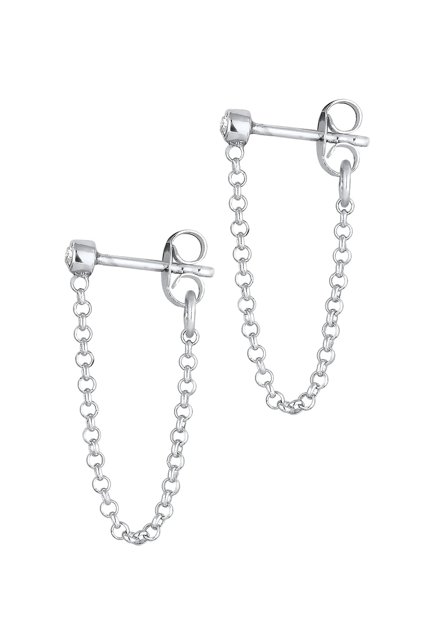 Elli Paar Ohrstecker »Lang Trend Kristalle 925 Silber«