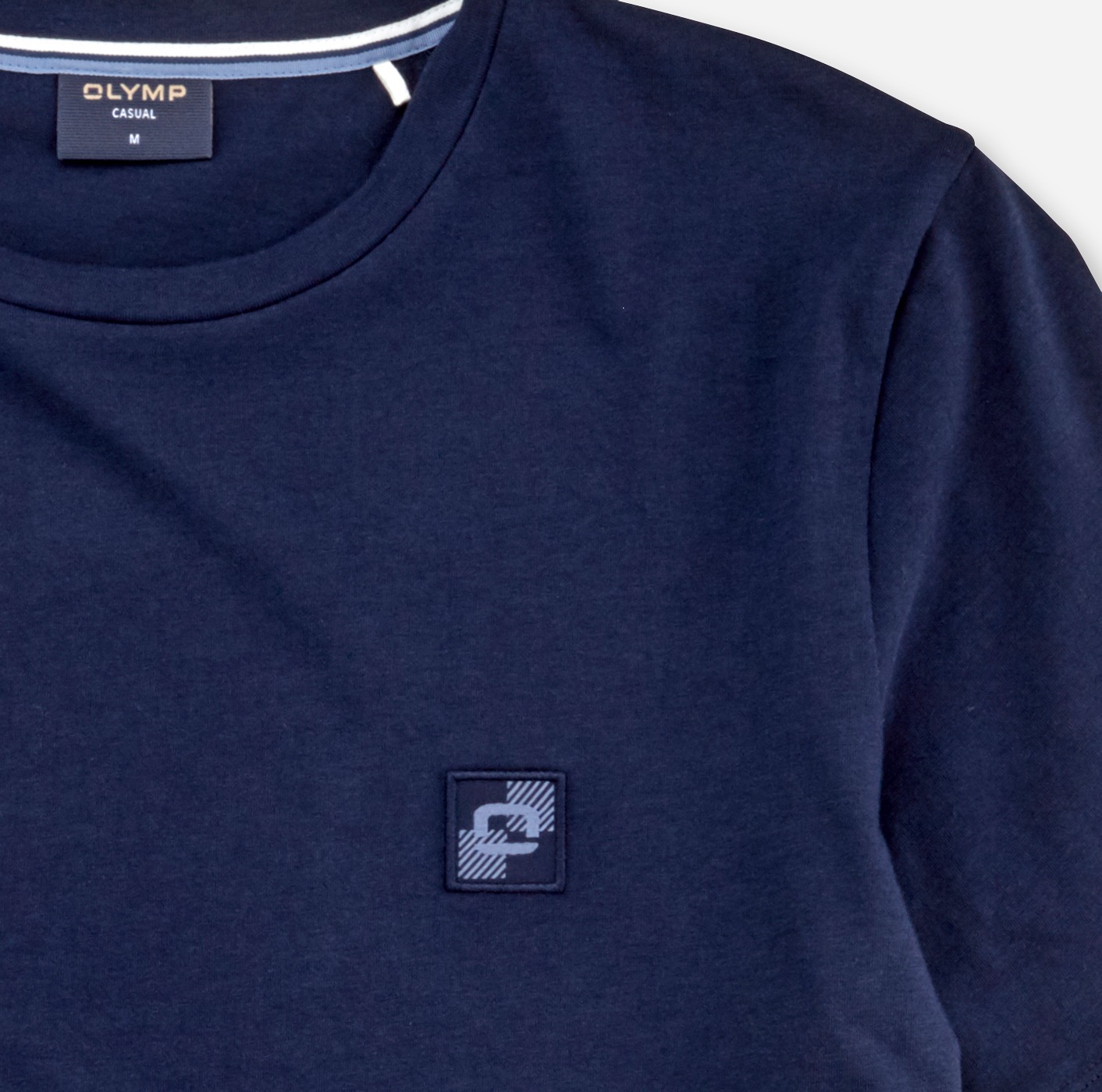 OLYMP T-Shirt »OLYMP Wirk Casual«, mit Logo-Patch