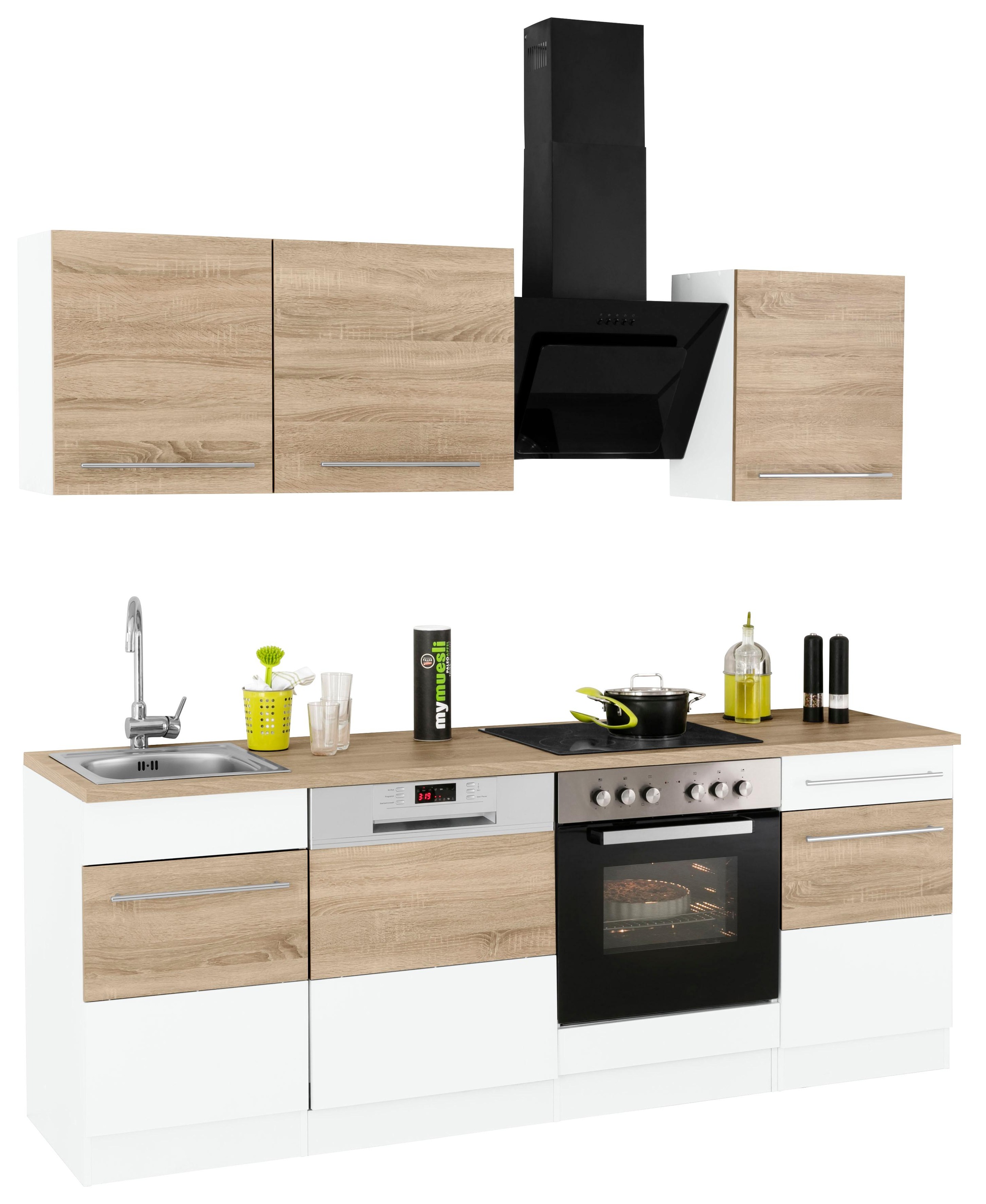 Thumbnail - KOCHSTATION Küchenzeile "KS-Trient" Breite 220 cm, wahlweise mit E-Geräten, mit Arbeitsplatte