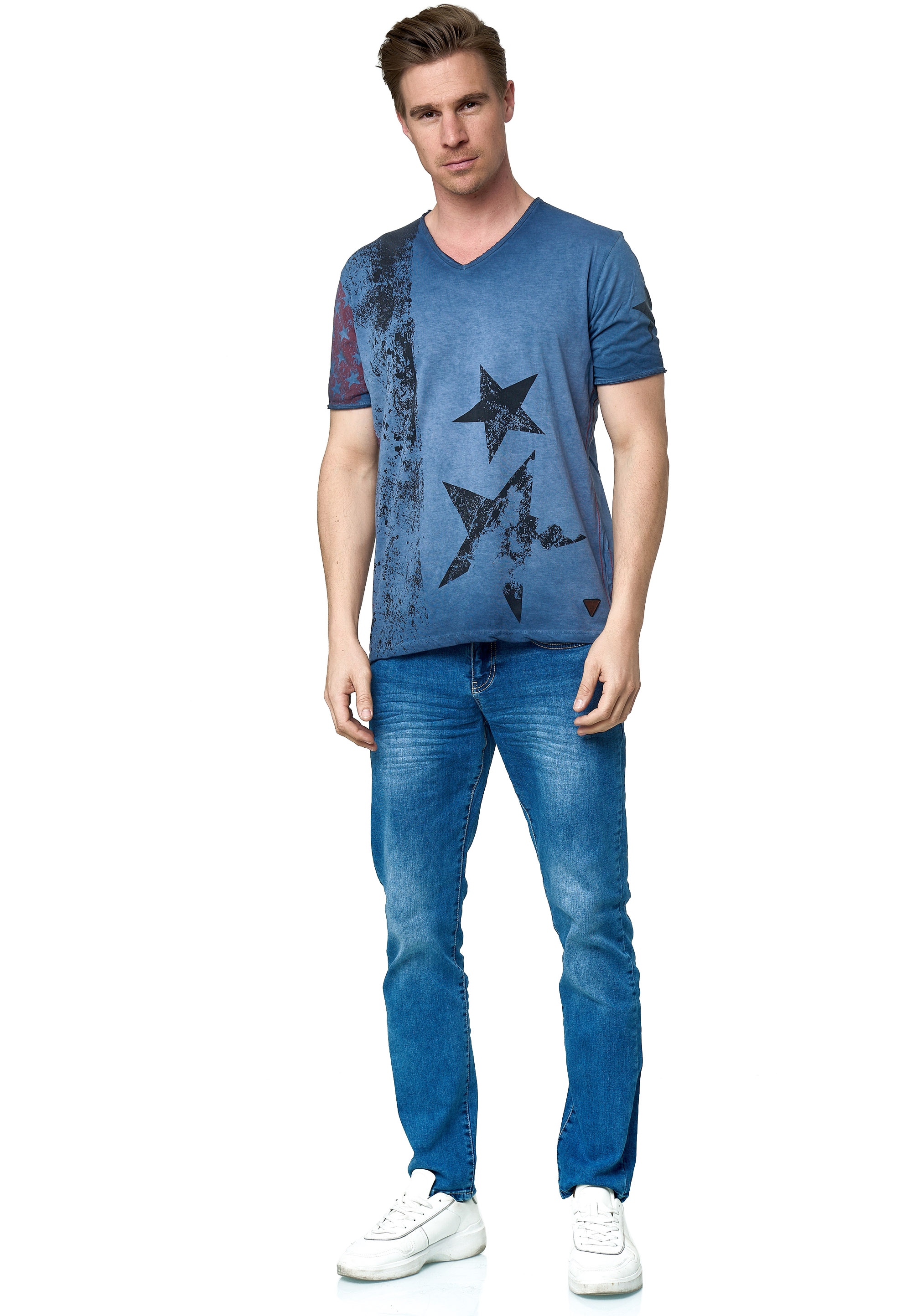 Rusty Neal T-Shirt, mit V-Neck