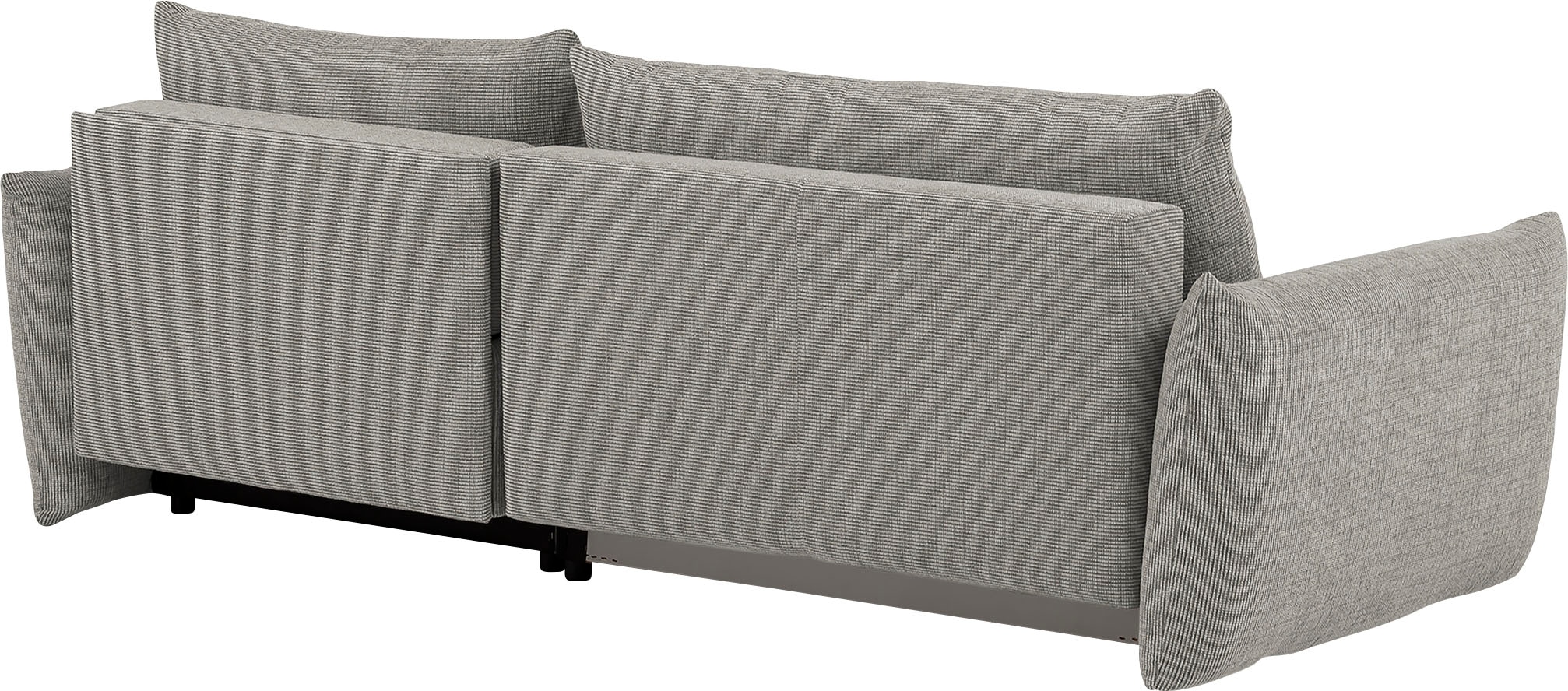 INOSIGN Ecksofa »MAVAS Schlafsofa mit Bettkasten, L-Form,«, ca.257/127cm (Liegefläche 212/145 cm), Cord, Chenille, Struktur