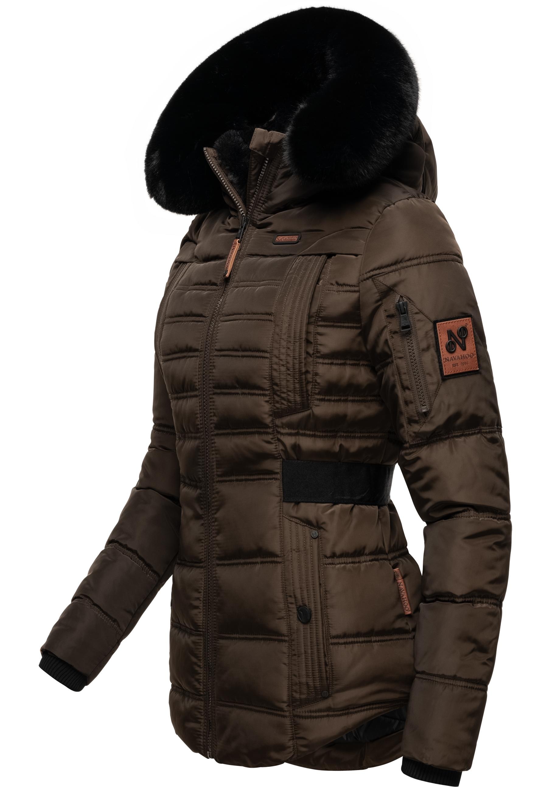 Navahoo Winterjacke "Melikaa", mit Kapuze, edler Kurzmantel mit abnehmbarem günstig online kaufen