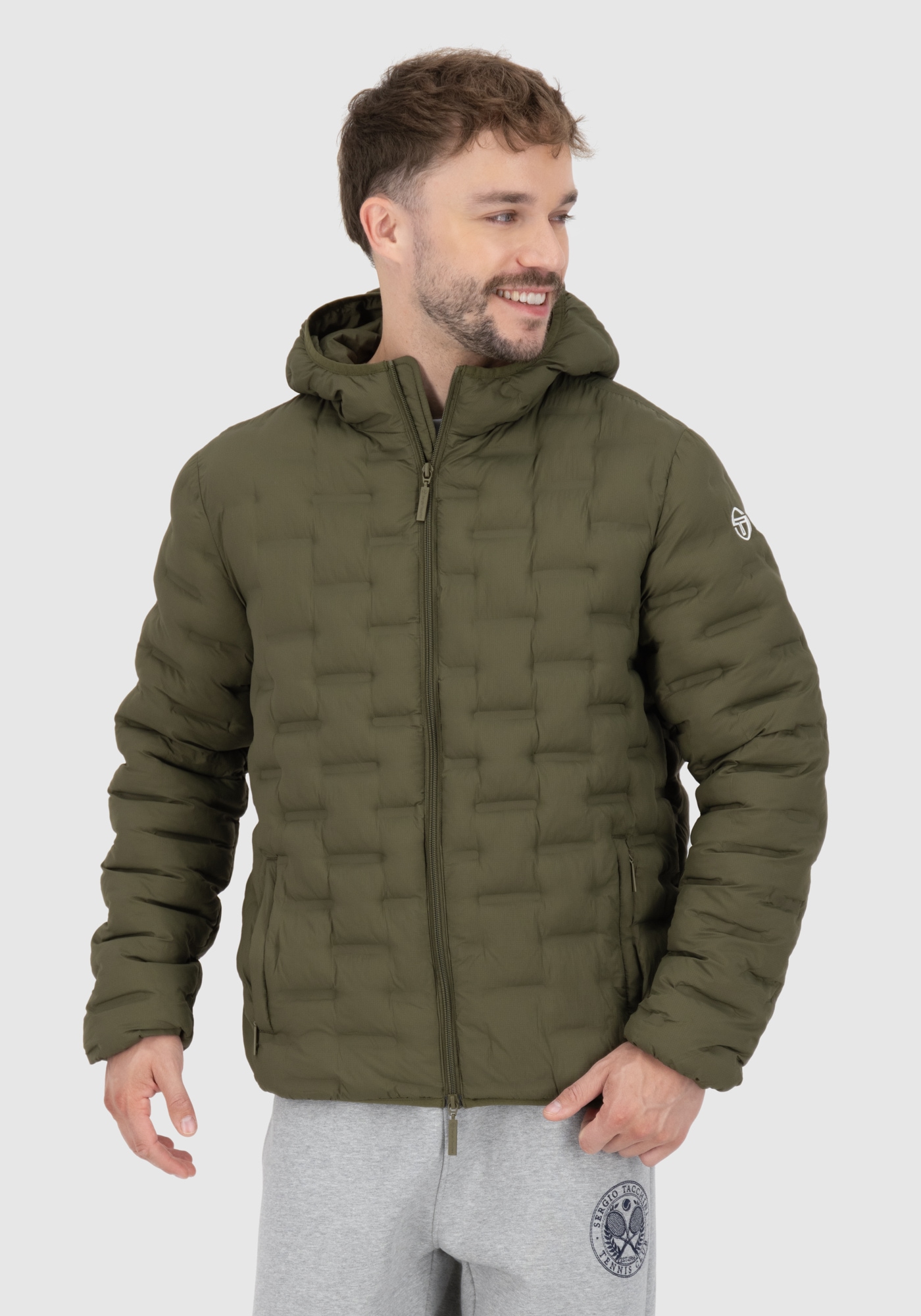 Sergio Tacchini Winterjacke »ABELIA JACKET Herren«, mit Kapuze, Winterjacke Herren, leichte Jacke, Stepjacke, gefüttert, Retro, Sale