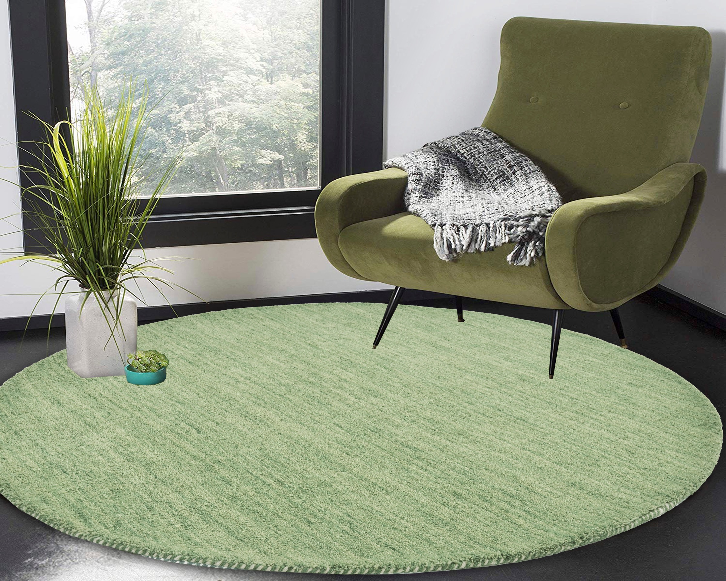 THEKO Wollteppich "Gabbeh Uni, Handgefertigt, Teppich, meliert, reine Wolle günstig online kaufen