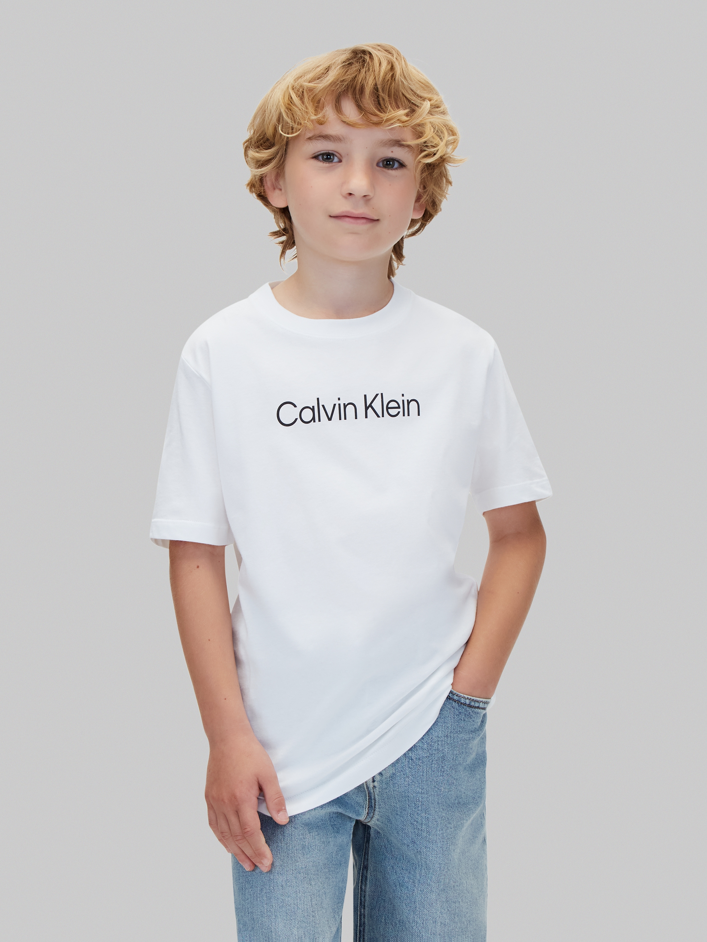 Calvin Klein Jeans T-Shirt "INSTITUTIONAL 2-PACK T-SHIRT" 2 Regular fit mit Rundhalsausschnitt