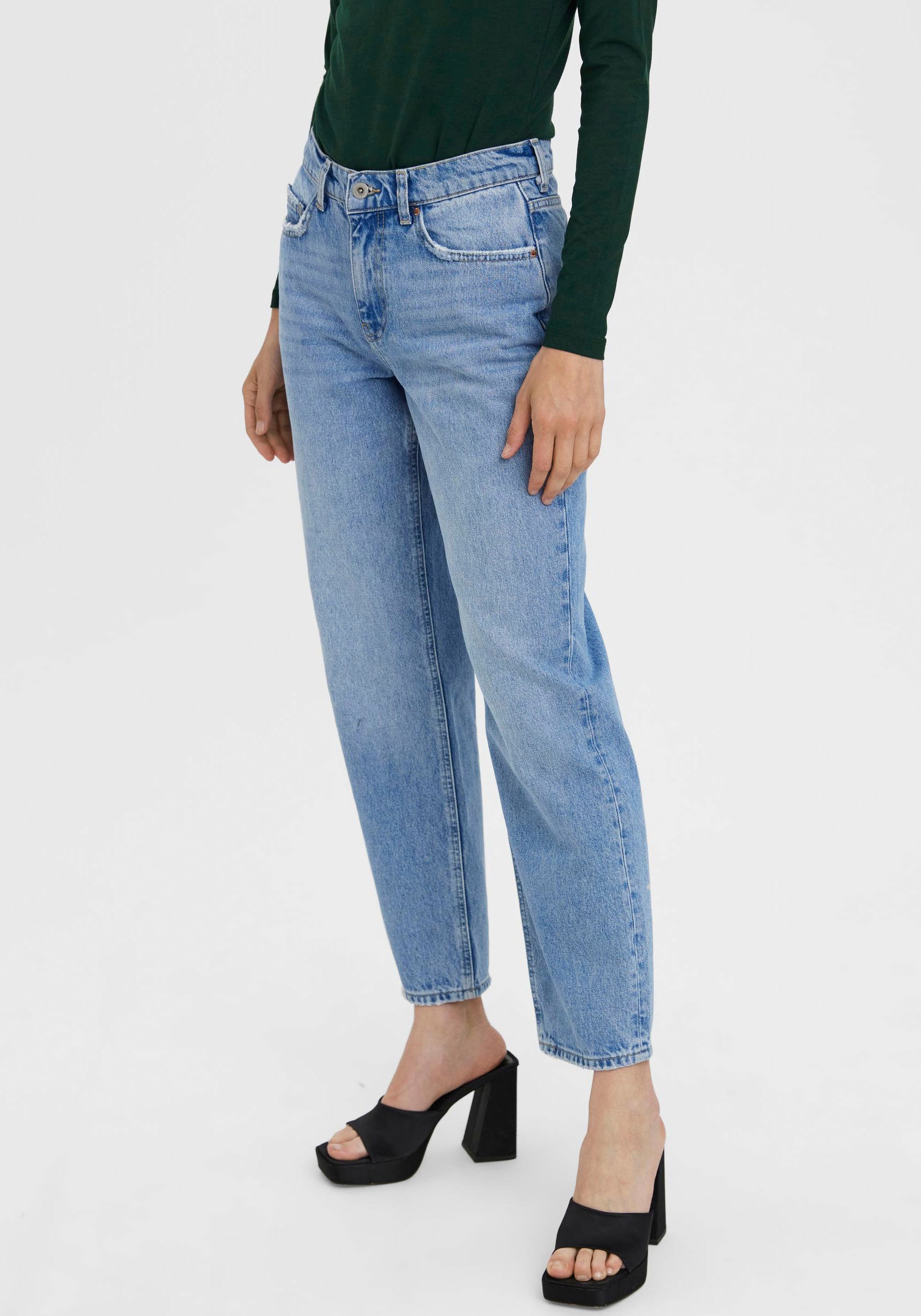 Vero Moda Straight-Jeans »VMSKY MR LOOSE STR JEA...