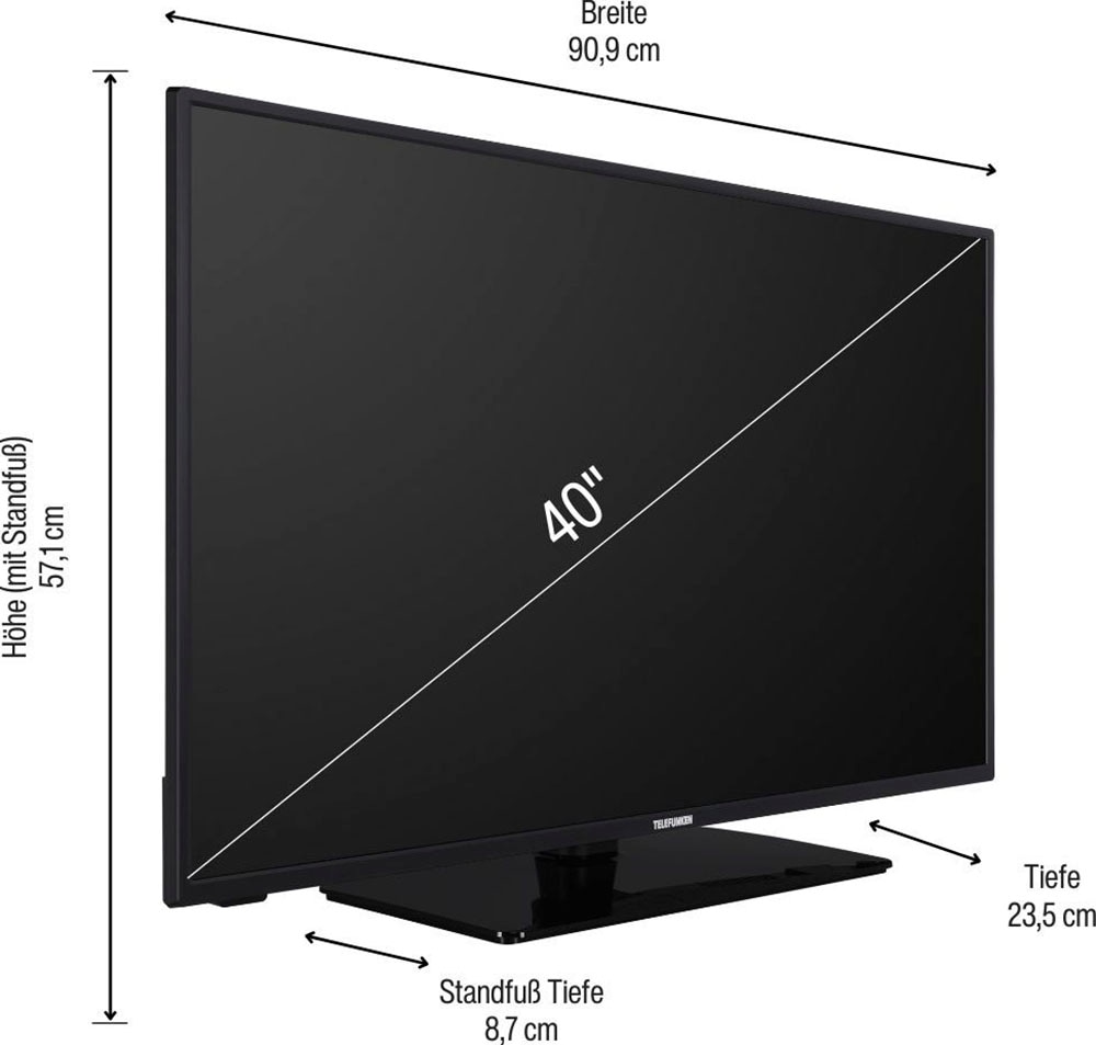 Telefunken LED-Fernseher, 102 cm/40 Zoll, Full HD, Smart-TV