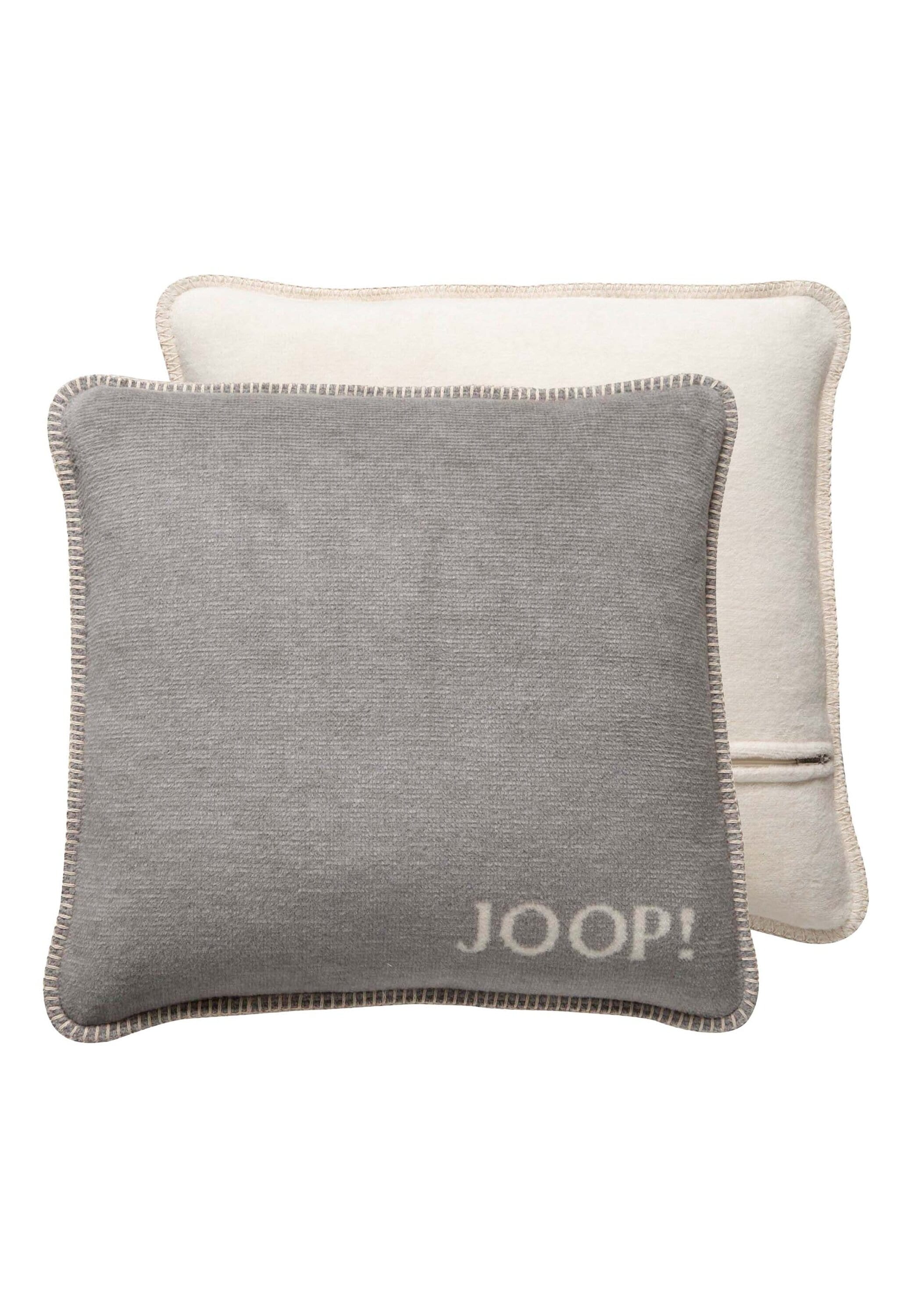 Dekokissen JOOP, B:50cm, grau, Obermaterial: 58% Baumwolle CO. 35% Polyacryl PAN. 7% Polyester PES., Dekokissen_Sitzkissen_Kissenhüllen, "Kissenhülle