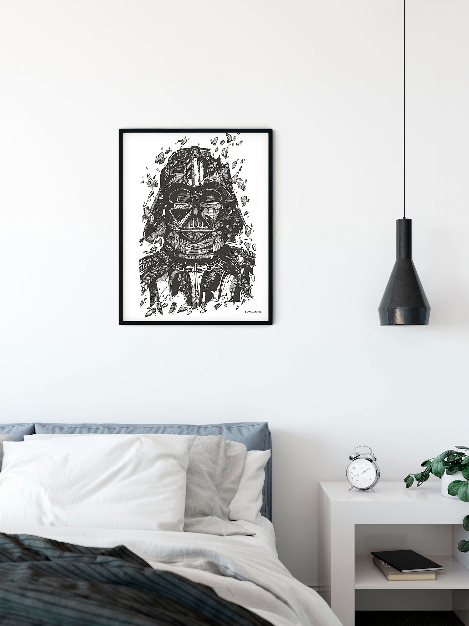 KOMAR Poster d'Art Star Wars Dark Vador Dessin - 50 x 70 cm