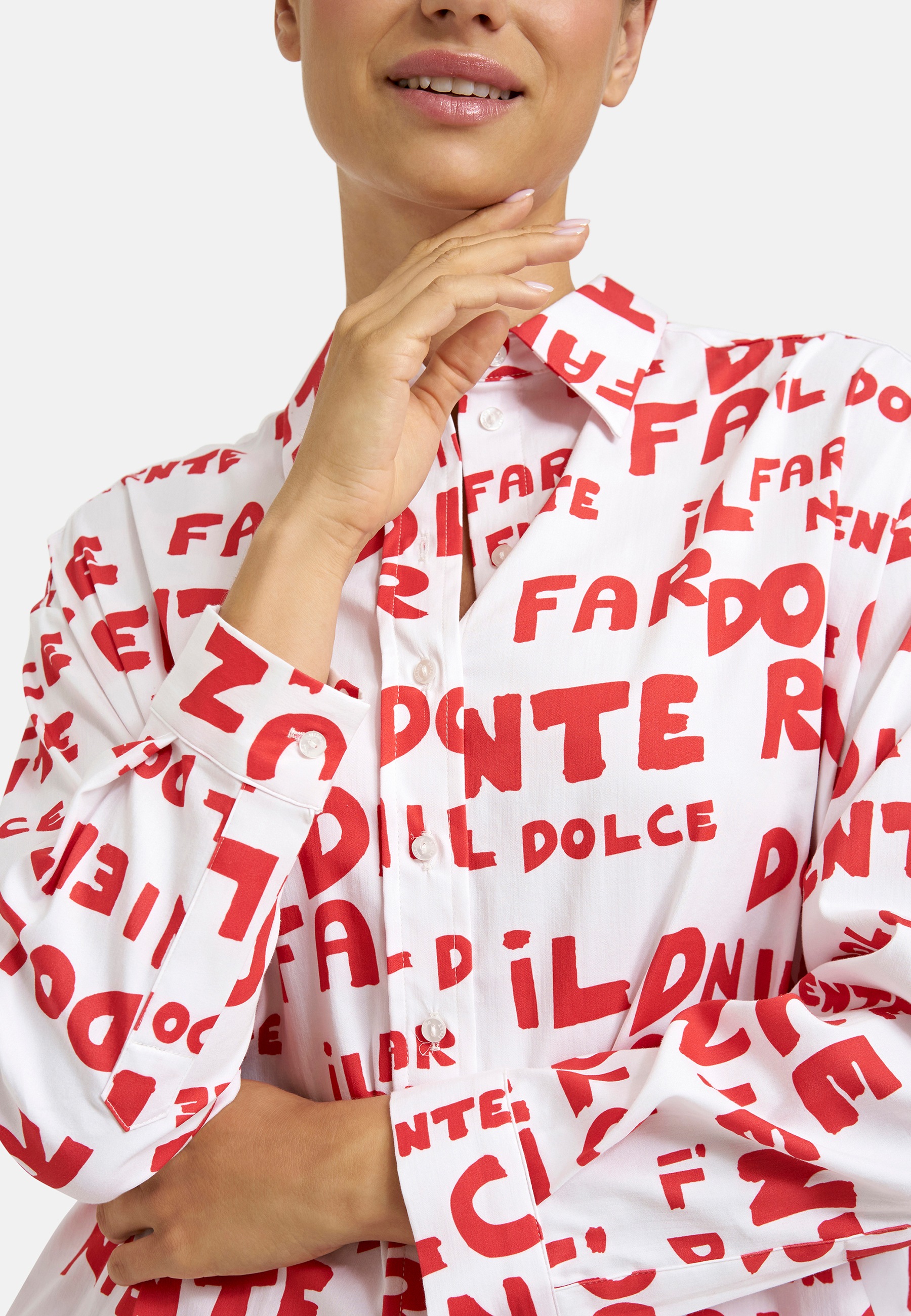 Milano Italy Langarmbluse mit All Over Print