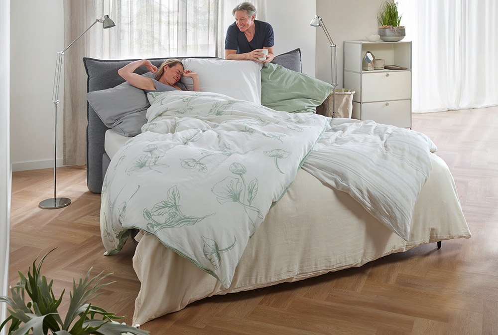 Primera Bettwäsche »Halbleinen-Bettwäsche« 2 tlg. tlg. 55% Baumwolle, 45% Leinen