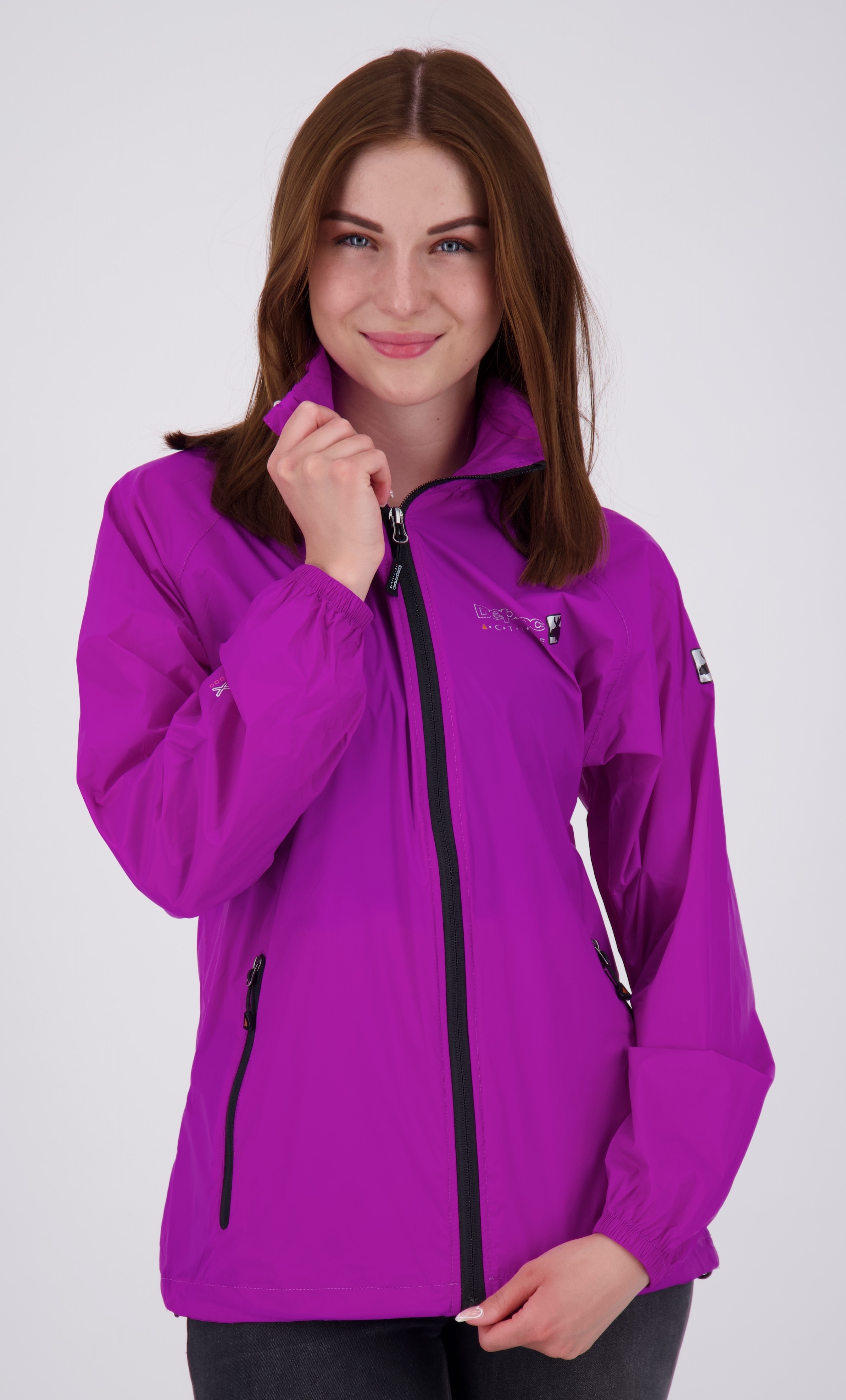 DEPROC Active Regenjacke "ROBSON WMN II" mit Kapuze auch in Großen Größen erhältlich