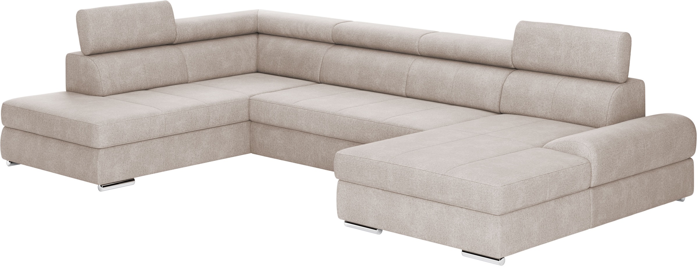 sit&more Wohnlandschaft »U-Form«, mit verstellbaren Kopfteilen, wahlweise mit Bettfunktion