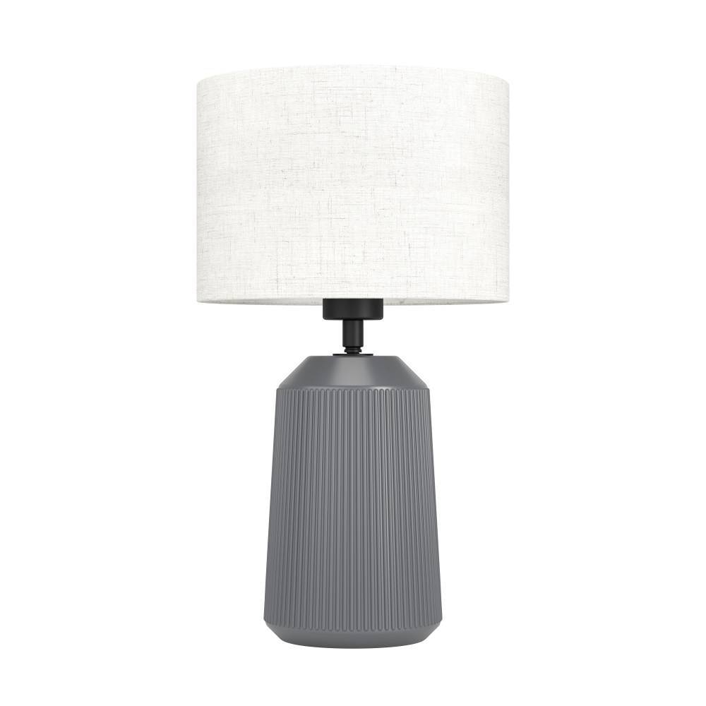 EGLO Tischleuchte »CAPALBIO Tischlampe, Keramik, Textil, Leinen, E27, Schlafzimmerlampe«, 1 flammig, Leuchtmittel E27 | ohne Leuchtmittel, Tischleuchte, H41 x Ø23 cm, grau, 1X40W exkl.