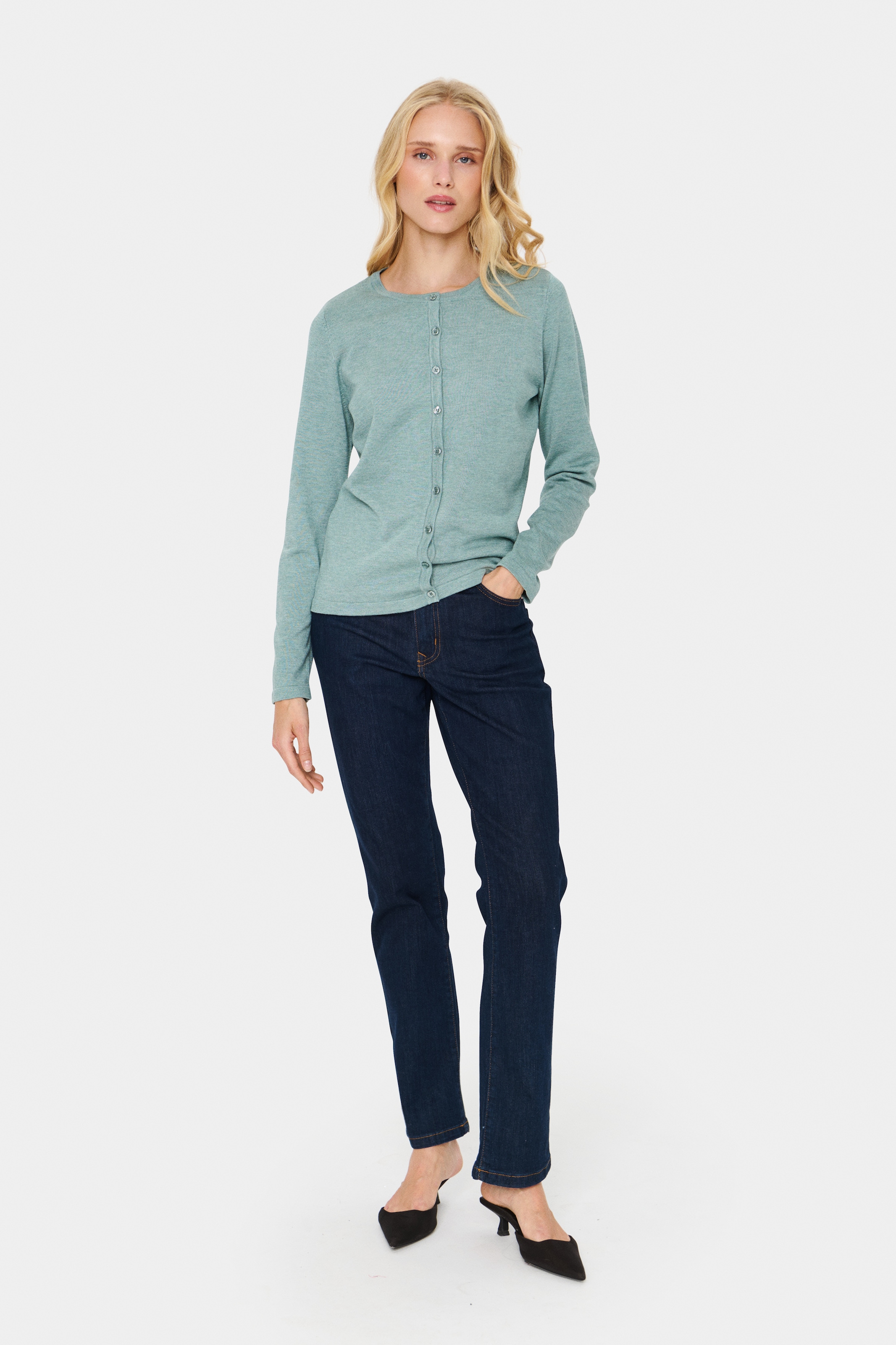 Saint Tropez Strickjacke »A8661, MilaSZ R-Neck Cardigan«