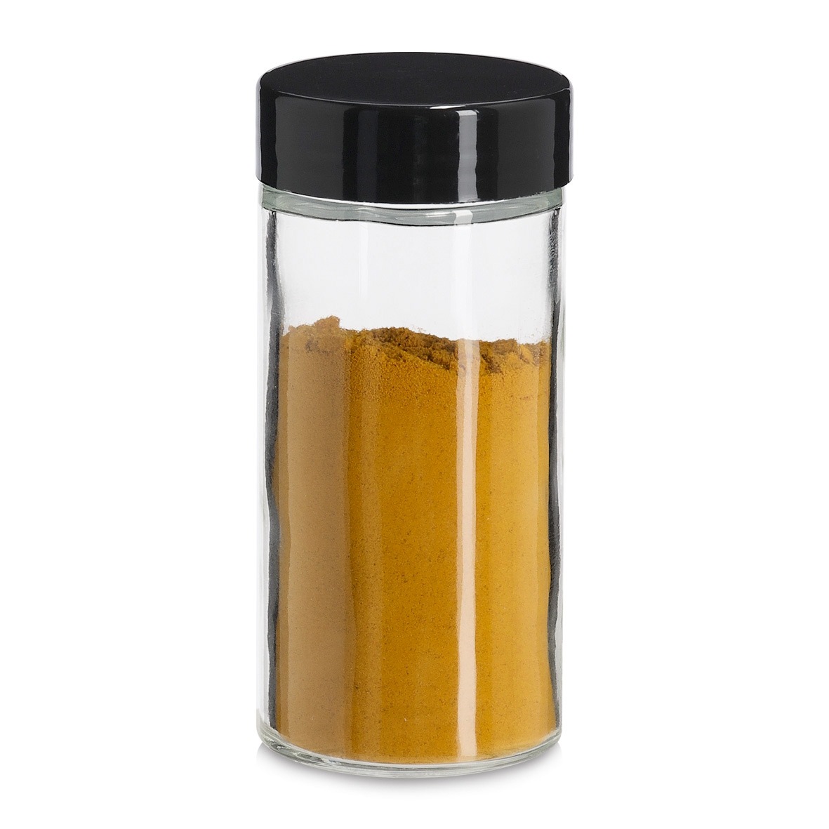 Zeller Present Gewürzstreuer »Gewürzglas mit Kunststoffdeckel, 24er Set« 90 ml, schwarz, ca. Ø4,5x9,5 cm