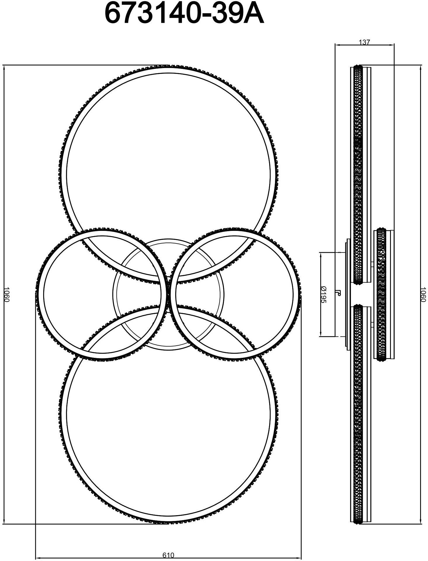 GLOBO LIGHTING Deckenleuchte »GROUNI« LED-Modul 1 Stk. warmweiß - kaltweiß Deckenlampe Wohnzimmer-Leuchte Schlafzimmer-Leuchte Flur Küche