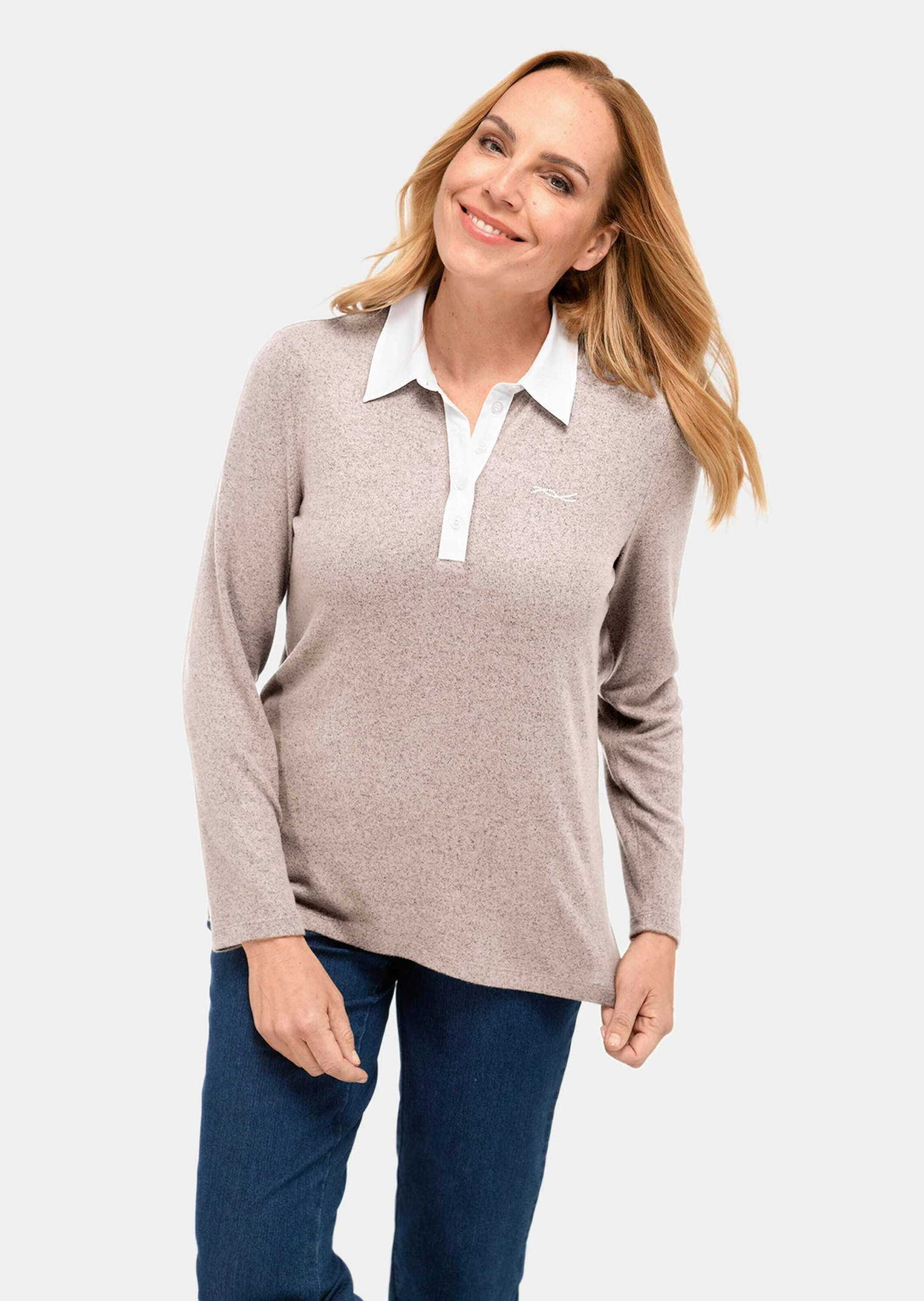 GOLDNER Poloshirt »Poloshirt Thermopoloshirt mit flauschiger Innenseite und Baumwollkragen«