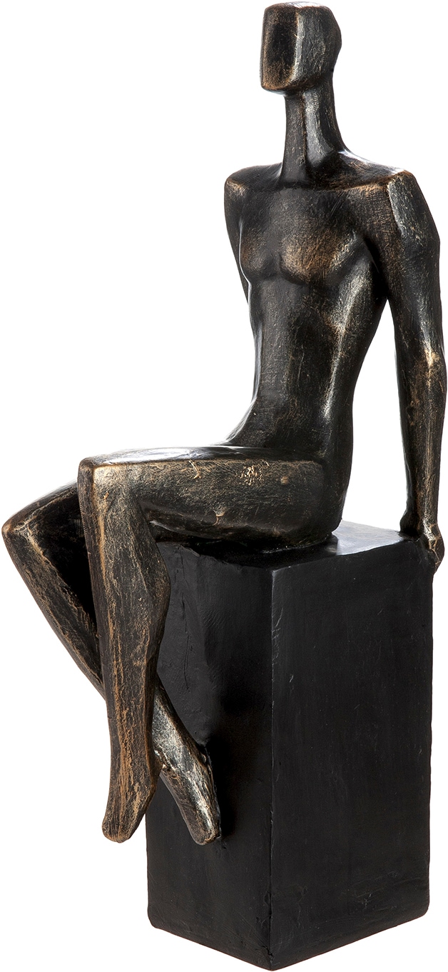 GILDE Skulptur "Skulptur Mann Eleganz bronzefarben" Anmut stilvoll dekorativ Wohnambiente Geschenkidee