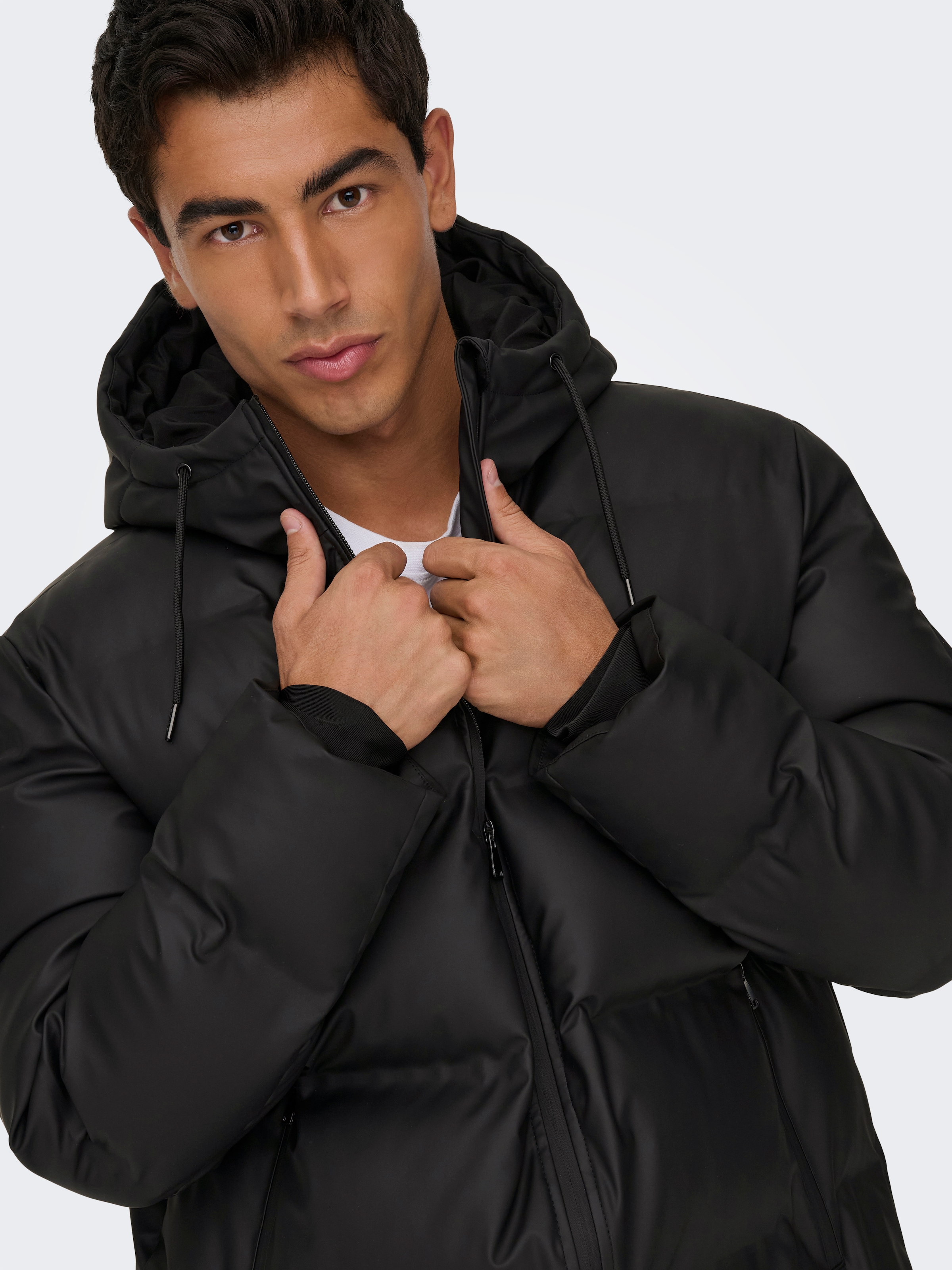 ONLY & SONS Steppjacke »ONSROYCE PUFFER JACKET OTW« mit Kapuze