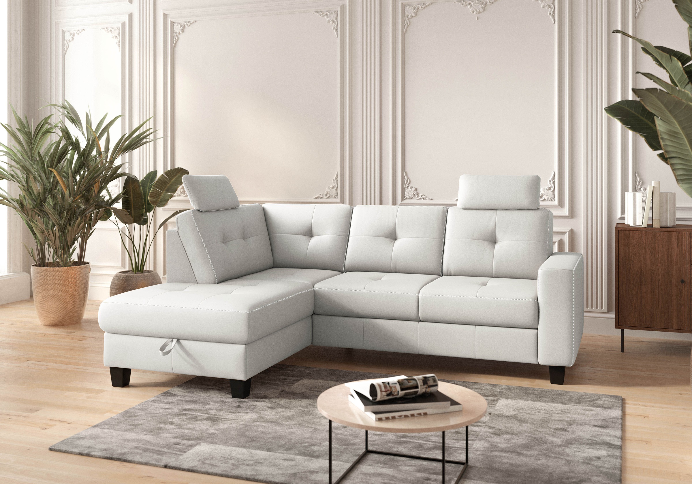 Places of Style Ecksofa "Varese", wahlweise mit Bettfunktion und Bettkasten günstig online kaufen