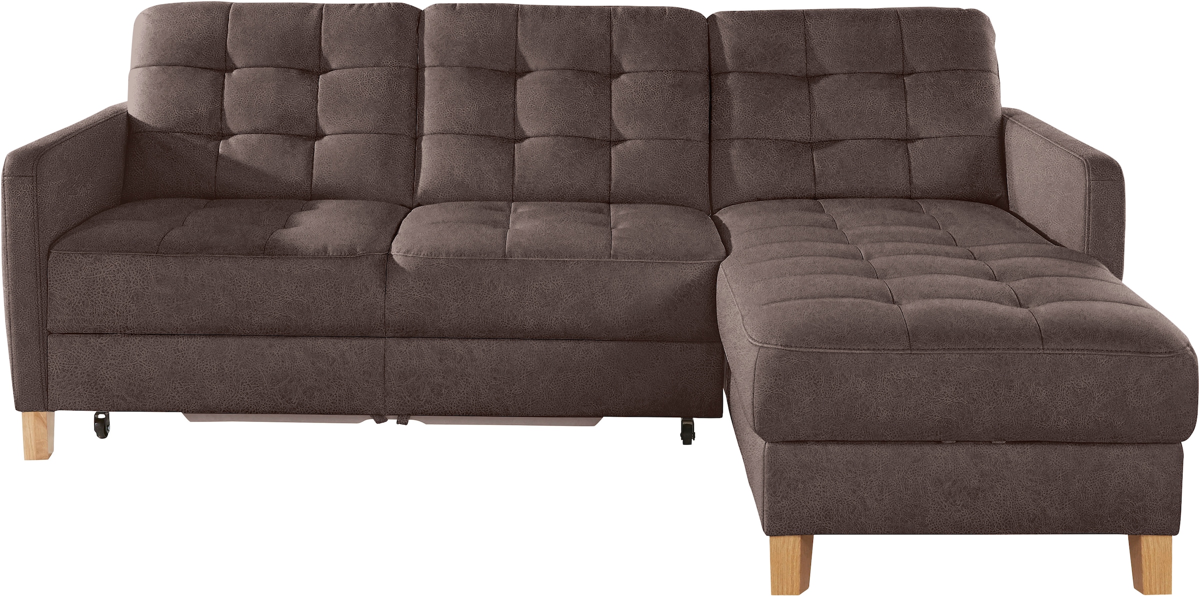 exxpo - sofa fashion Ecksofa »Elio, kompakt und komfortabel, bequem und zeitloses Design, L-Form«, wahlweise mit Bettfunktion