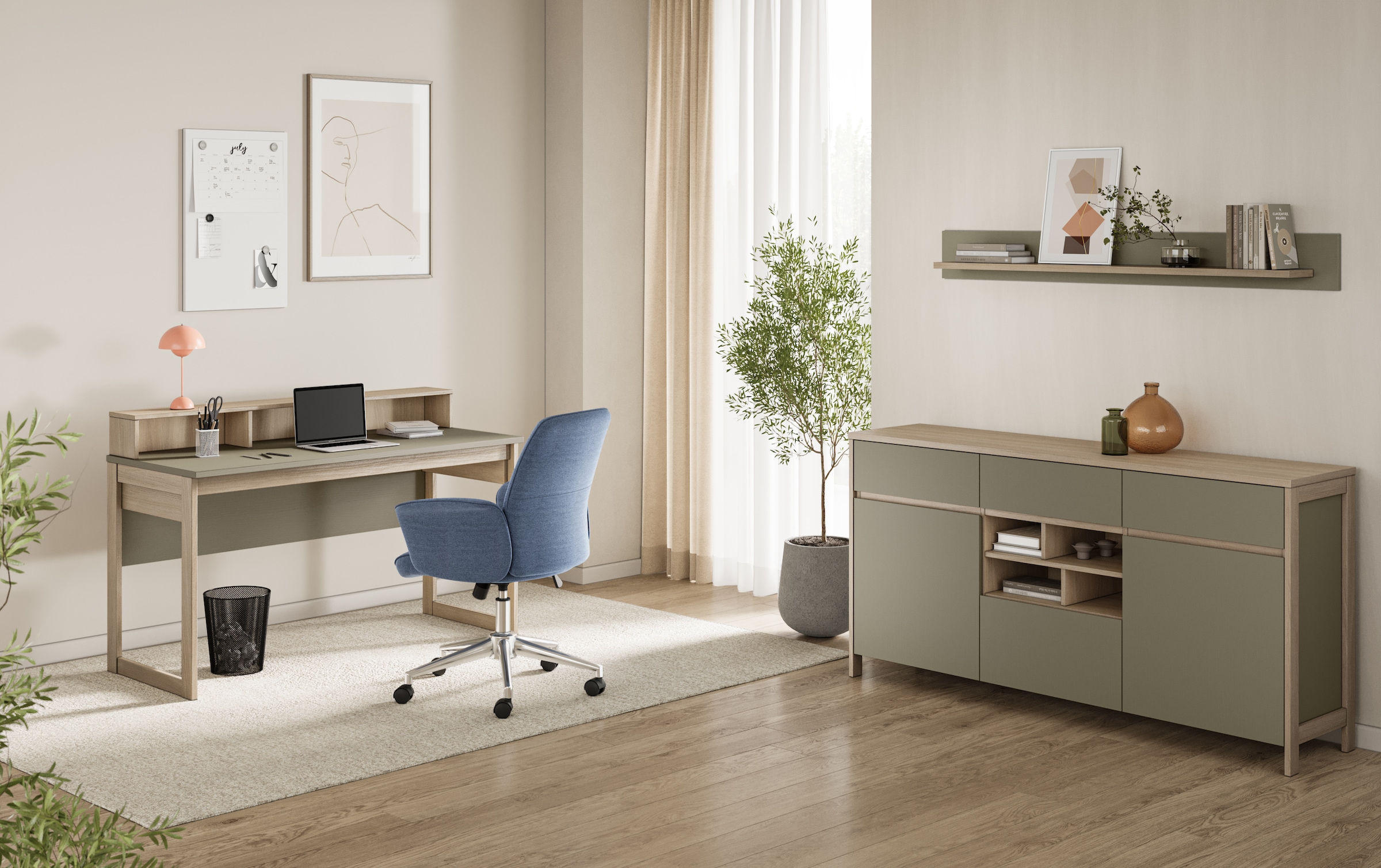 Home affaire Büromöbel-Set "Stranda im Scandi-Style, Home Office, Büro in z günstig online kaufen
