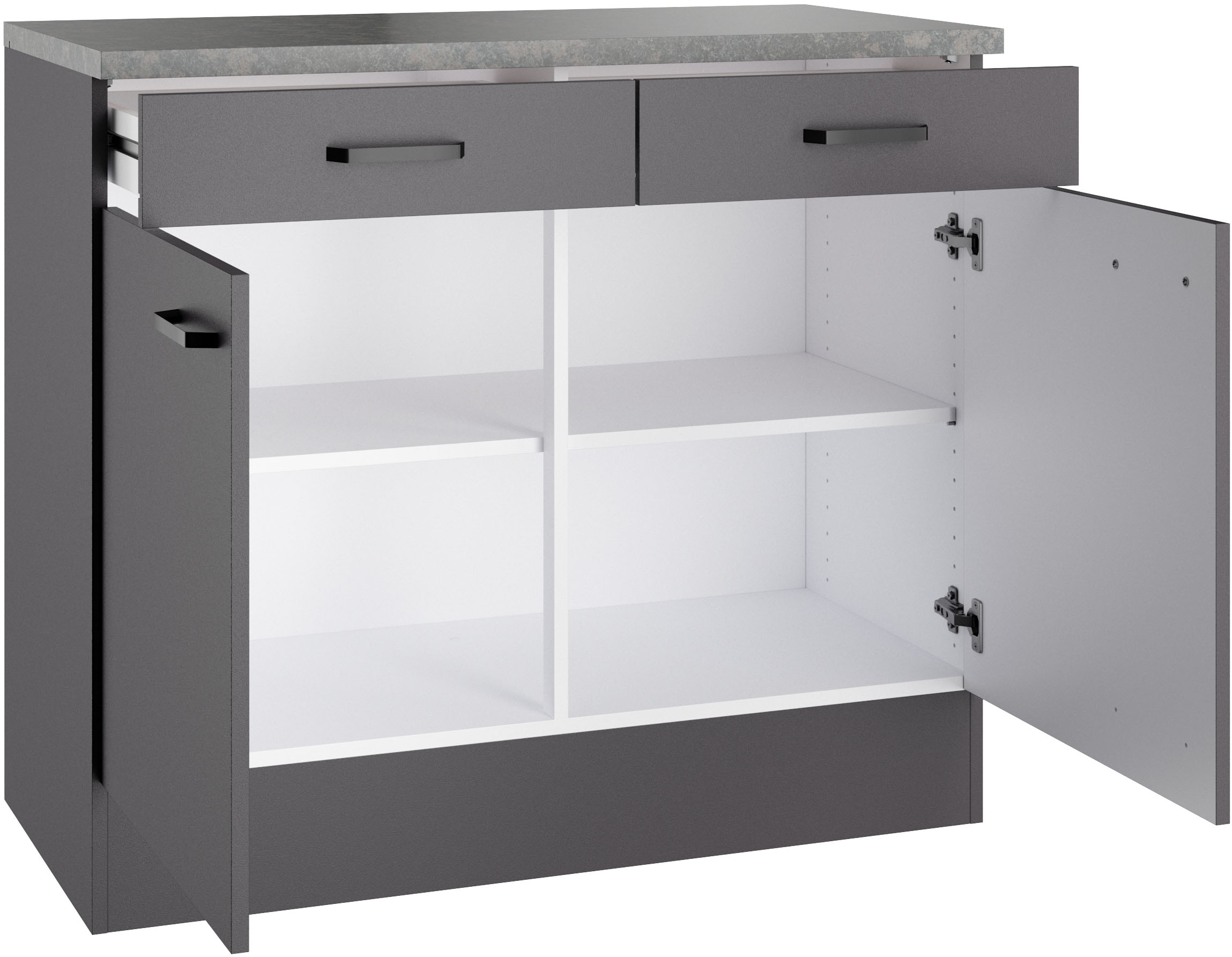 Thumbnail - OPTIFIT Unterschrank "OPTImulti" Breite 100 cm, Tiefe 50 cm, mit 2 Türen, 2 Schubkästen, 1 Einlegeboden